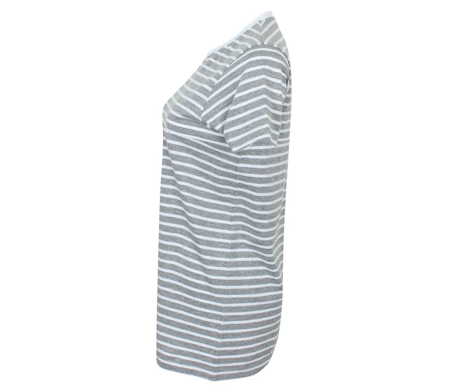 Tee-Shirt Marinière Unisexe - Heather Grey/white