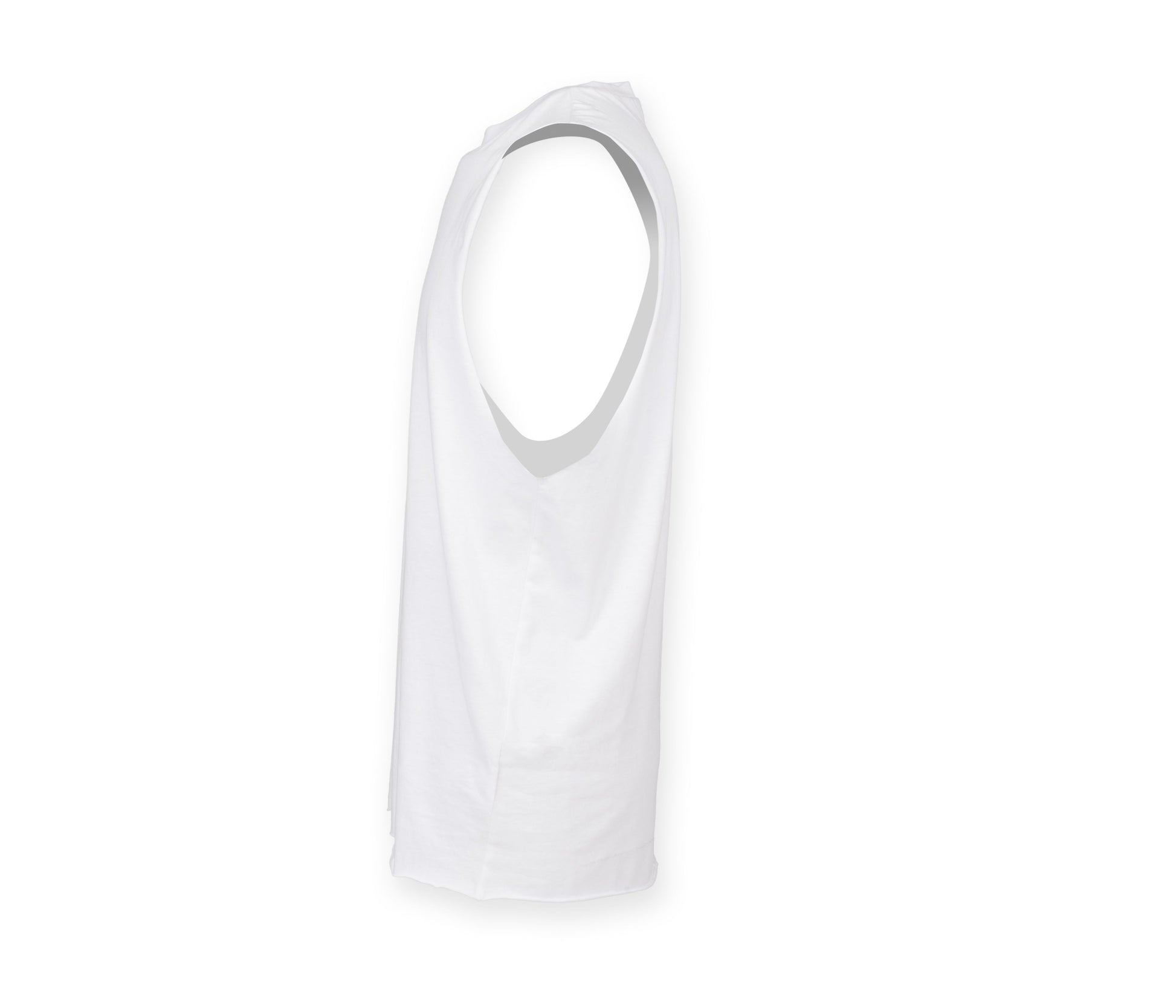 Débardeur Homme Emmanchures Échancrées - White