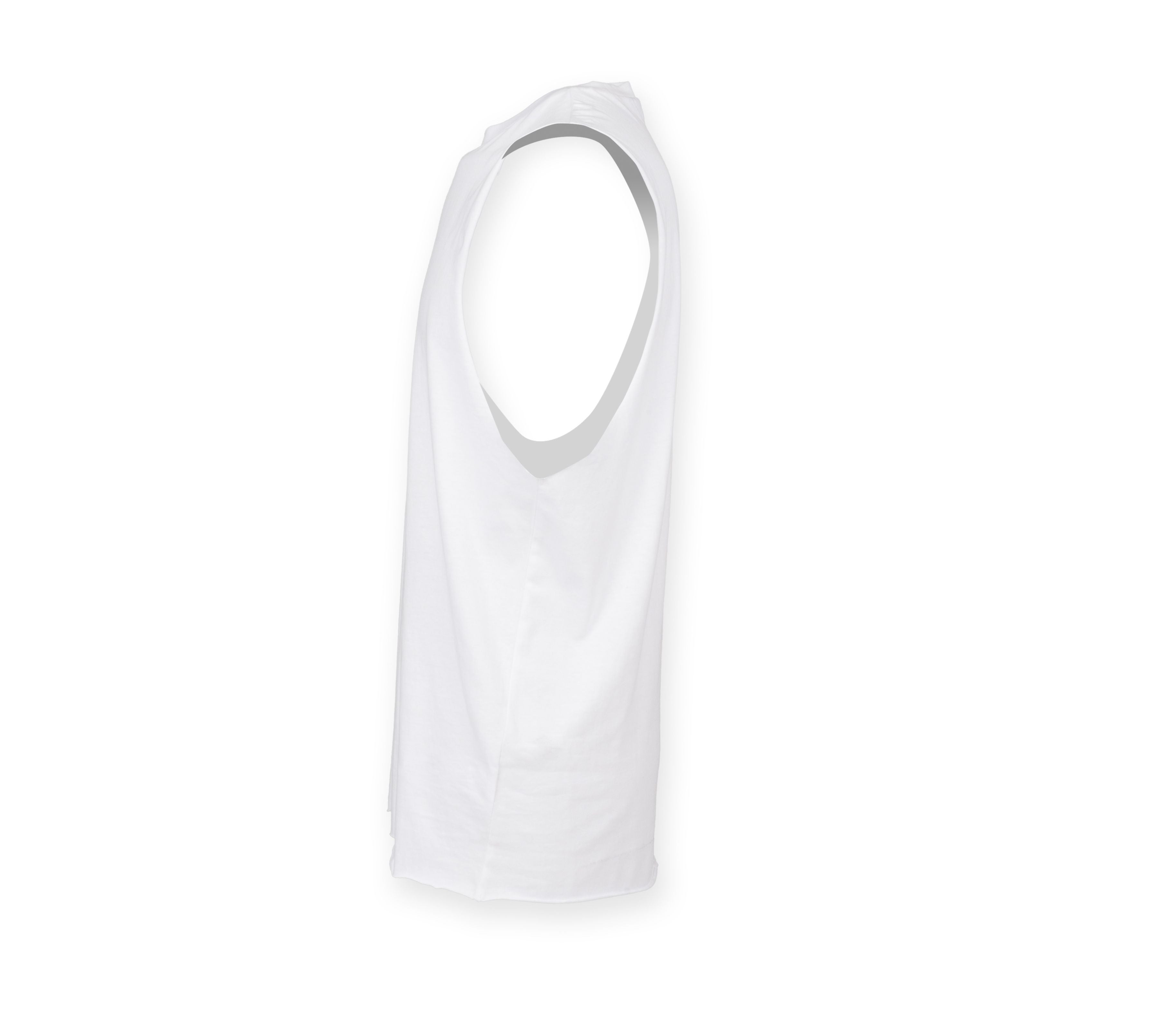 Débardeur Homme Emmanchures Échancrées - White