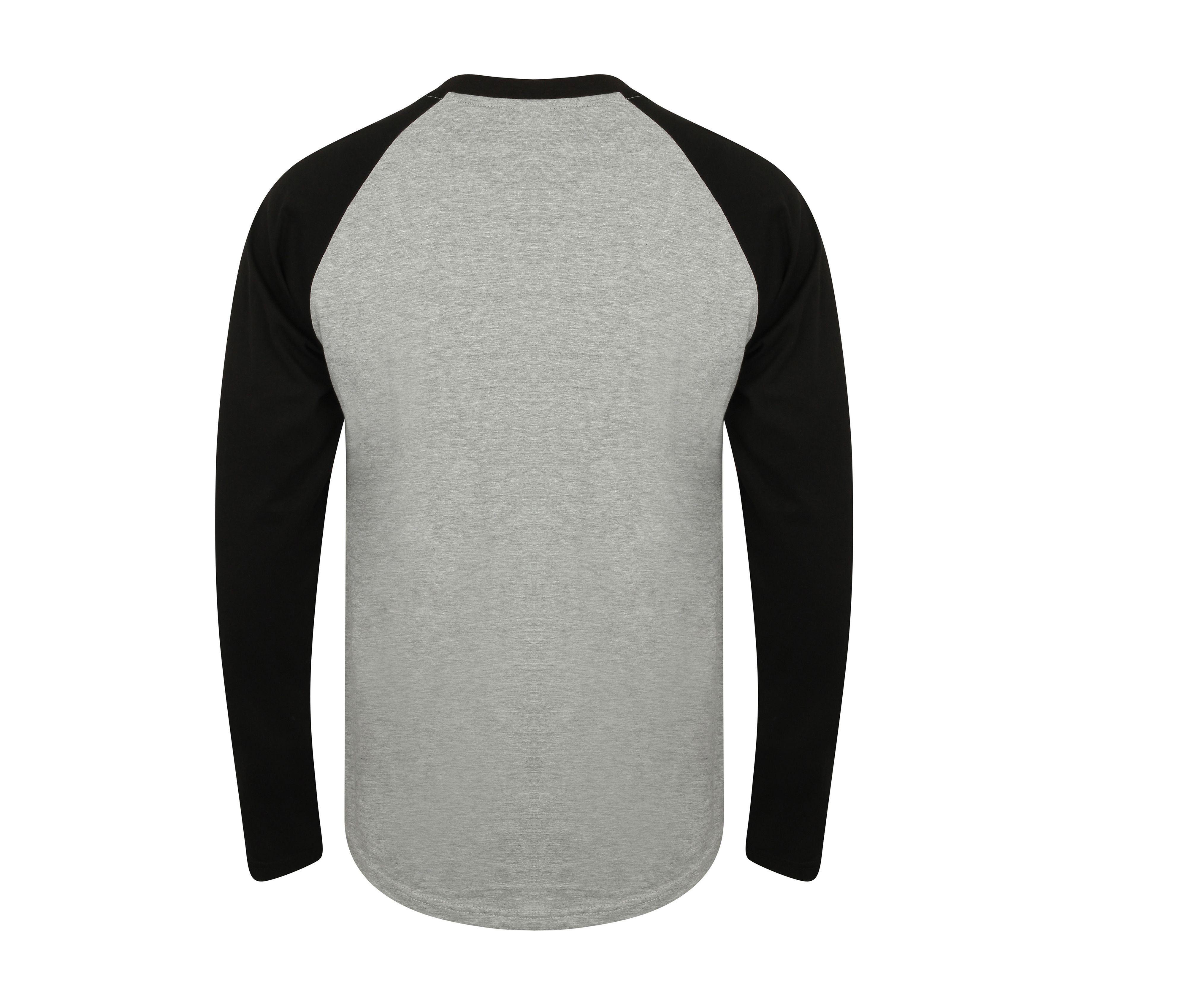 Tee-Shirt Baseball Manches Longues - Heather Grey/black