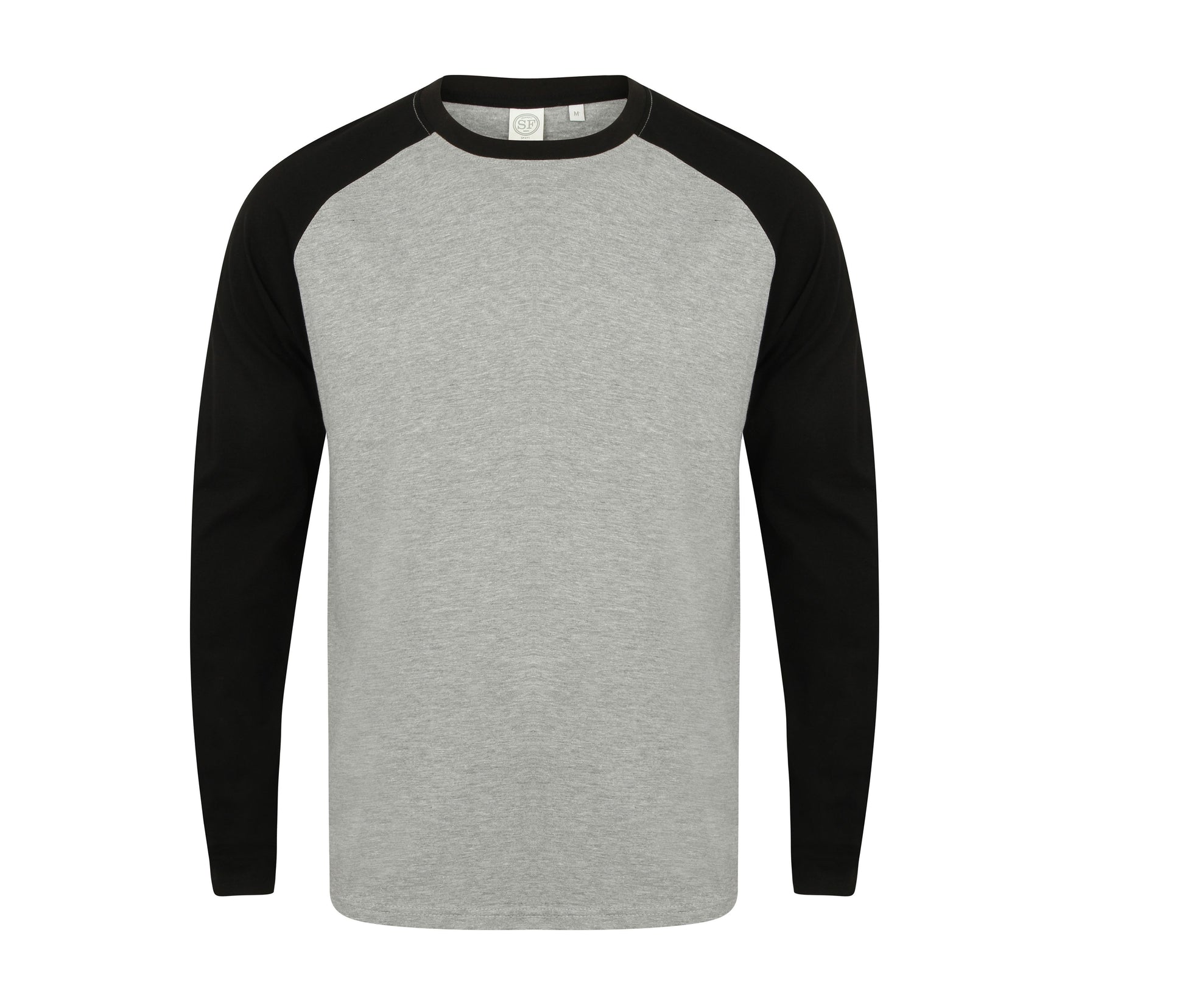 Tee-Shirt Baseball Manches Longues - Heather Grey/black