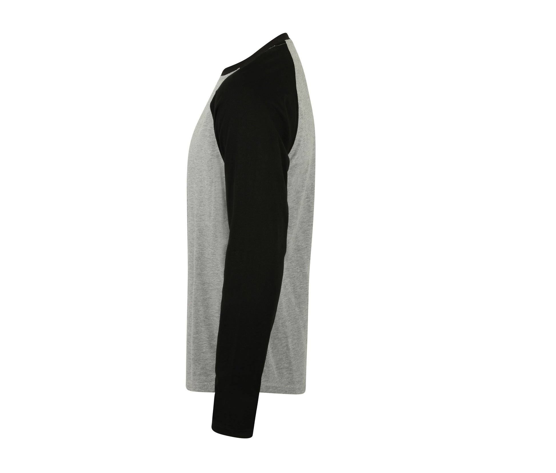 Tee-Shirt Baseball Manches Longues - Heather Grey/black