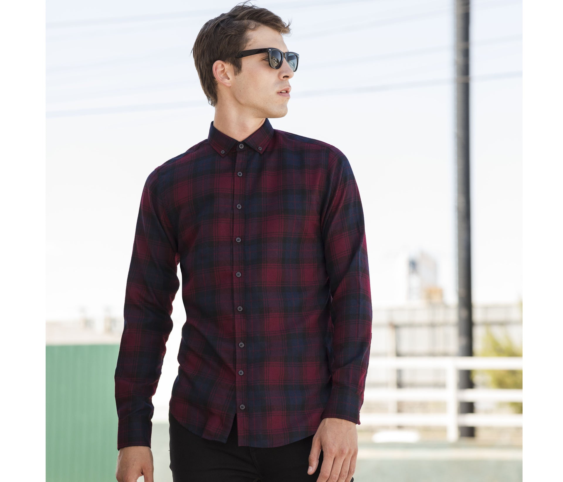 Chemise décontractée à carreaux