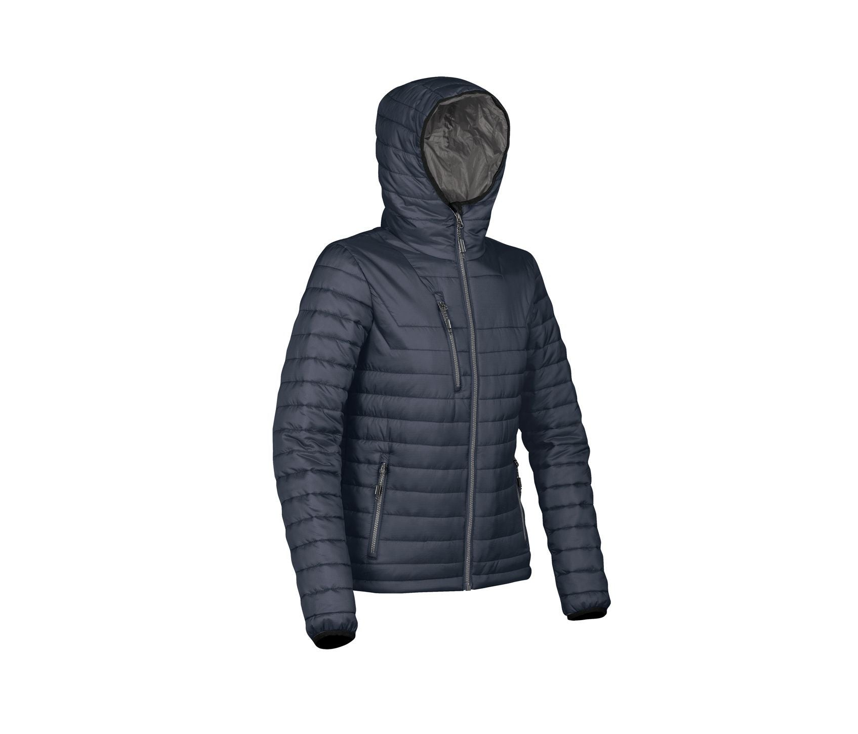 Doudoune à Capuche Femme - Navy / Charcoal