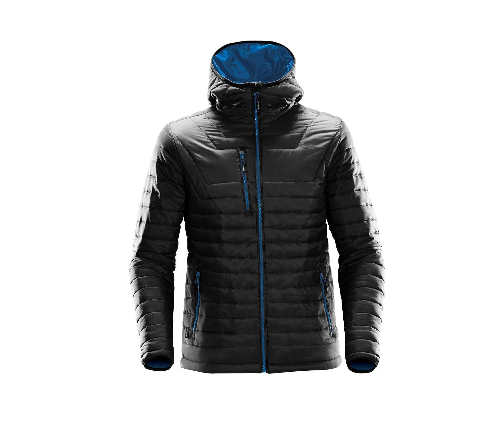 Doudoune à Capuche Homme - Black / Marine Blue