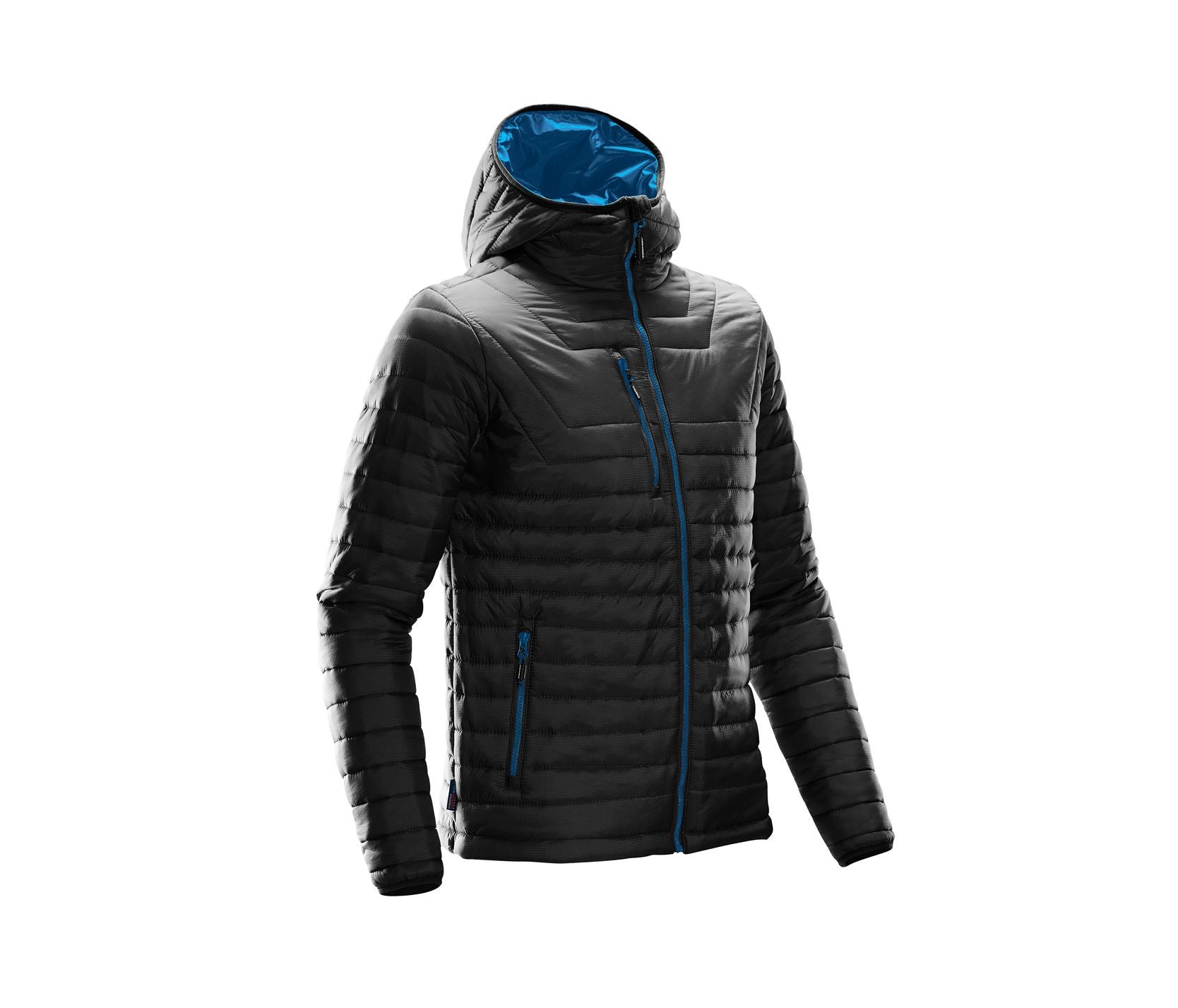 Doudoune à Capuche Homme - Black / Marine Blue