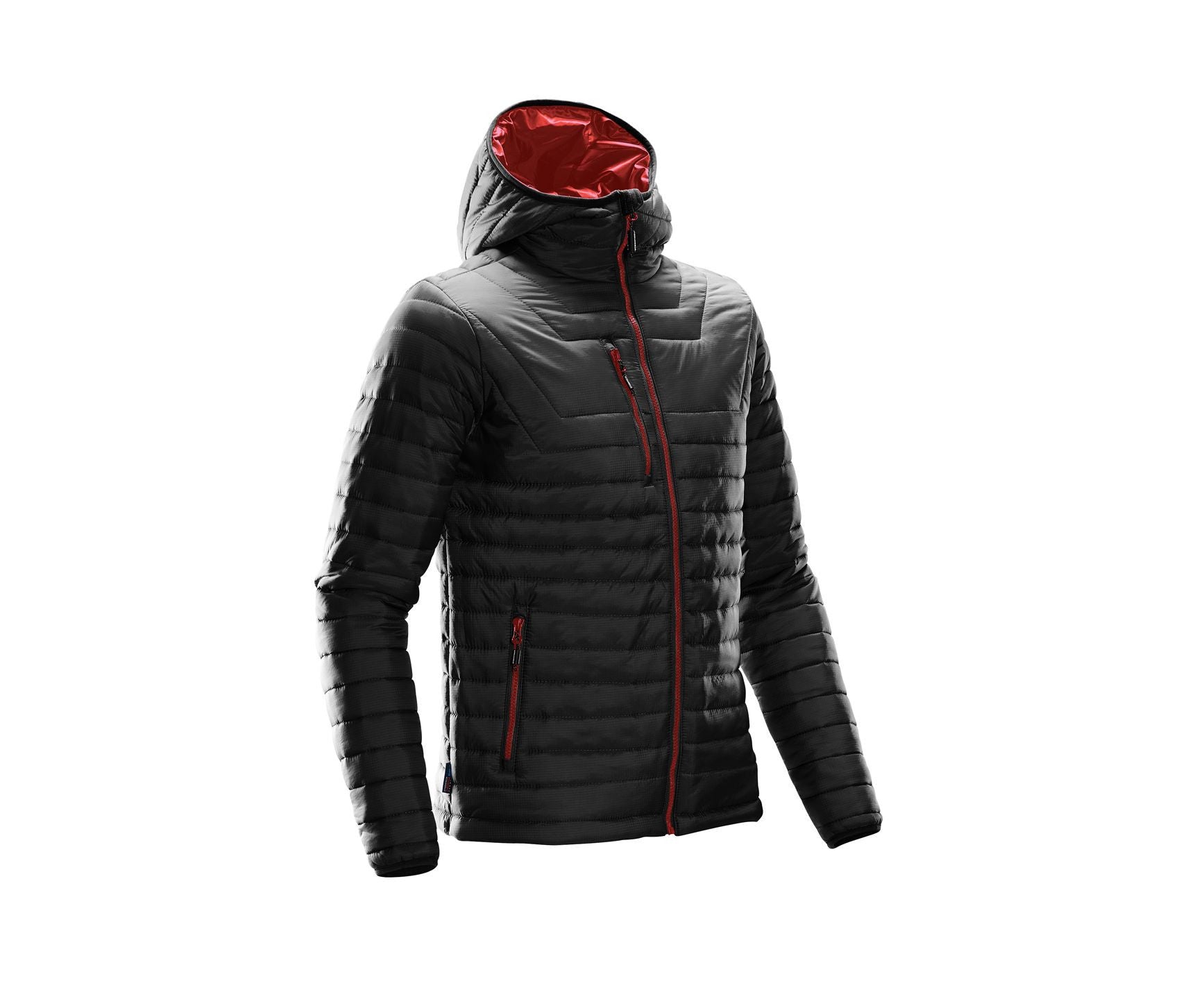 Doudoune à Capuche Homme - Black / True Red