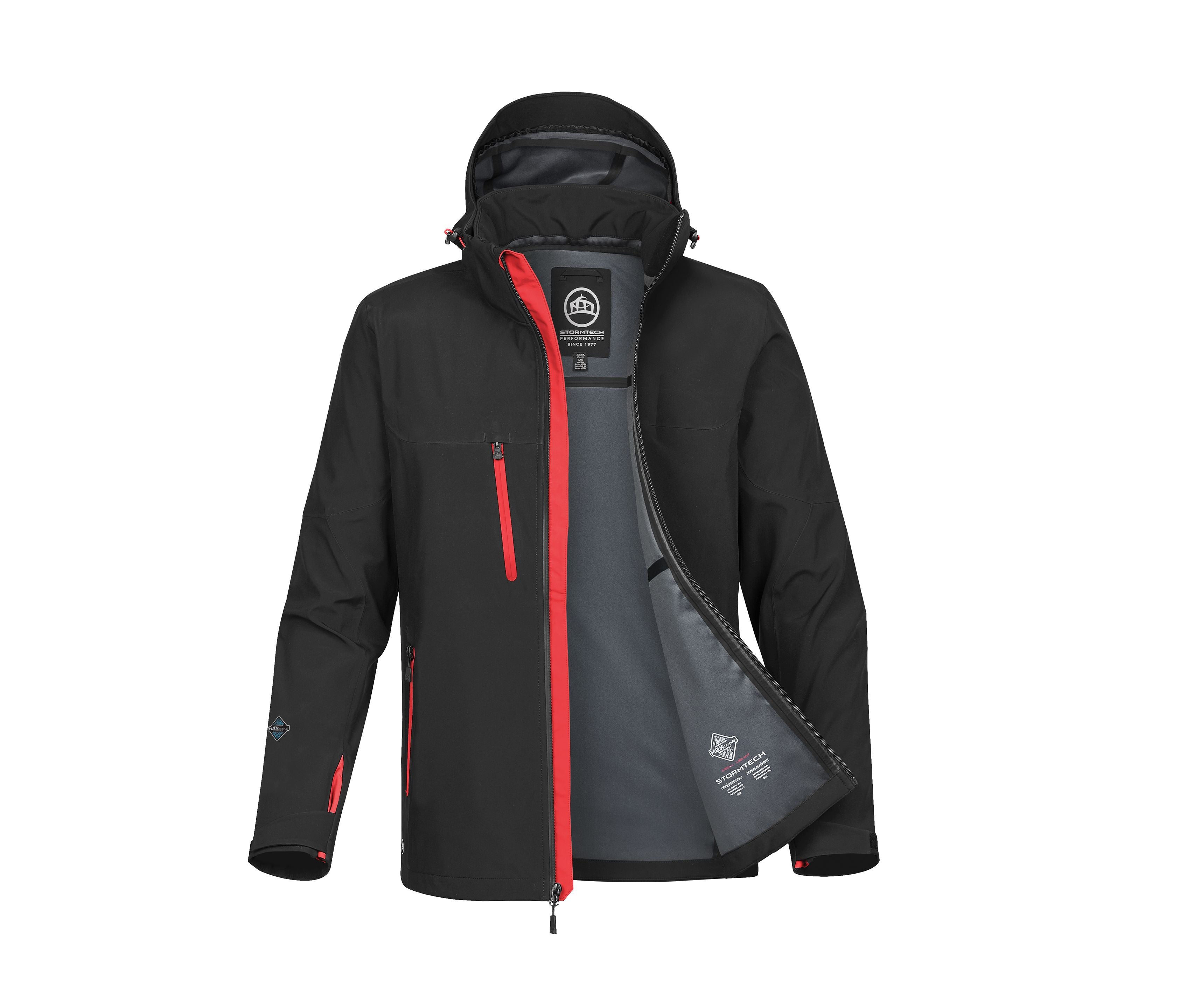 Veste Softshell Haute Technicité Homme - Black / Bright Red