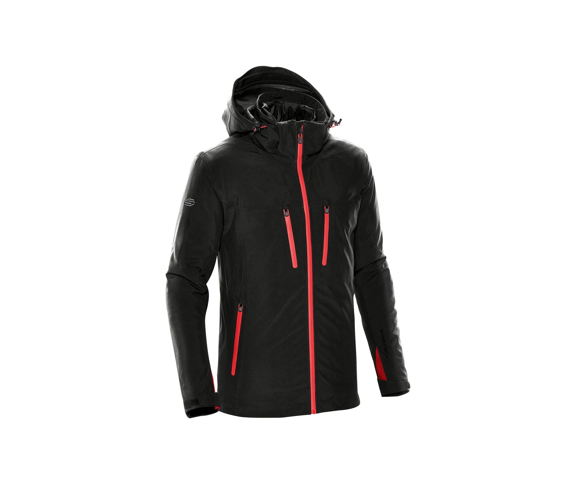 Parka Homme 3 en 1 - Black / Bright Red