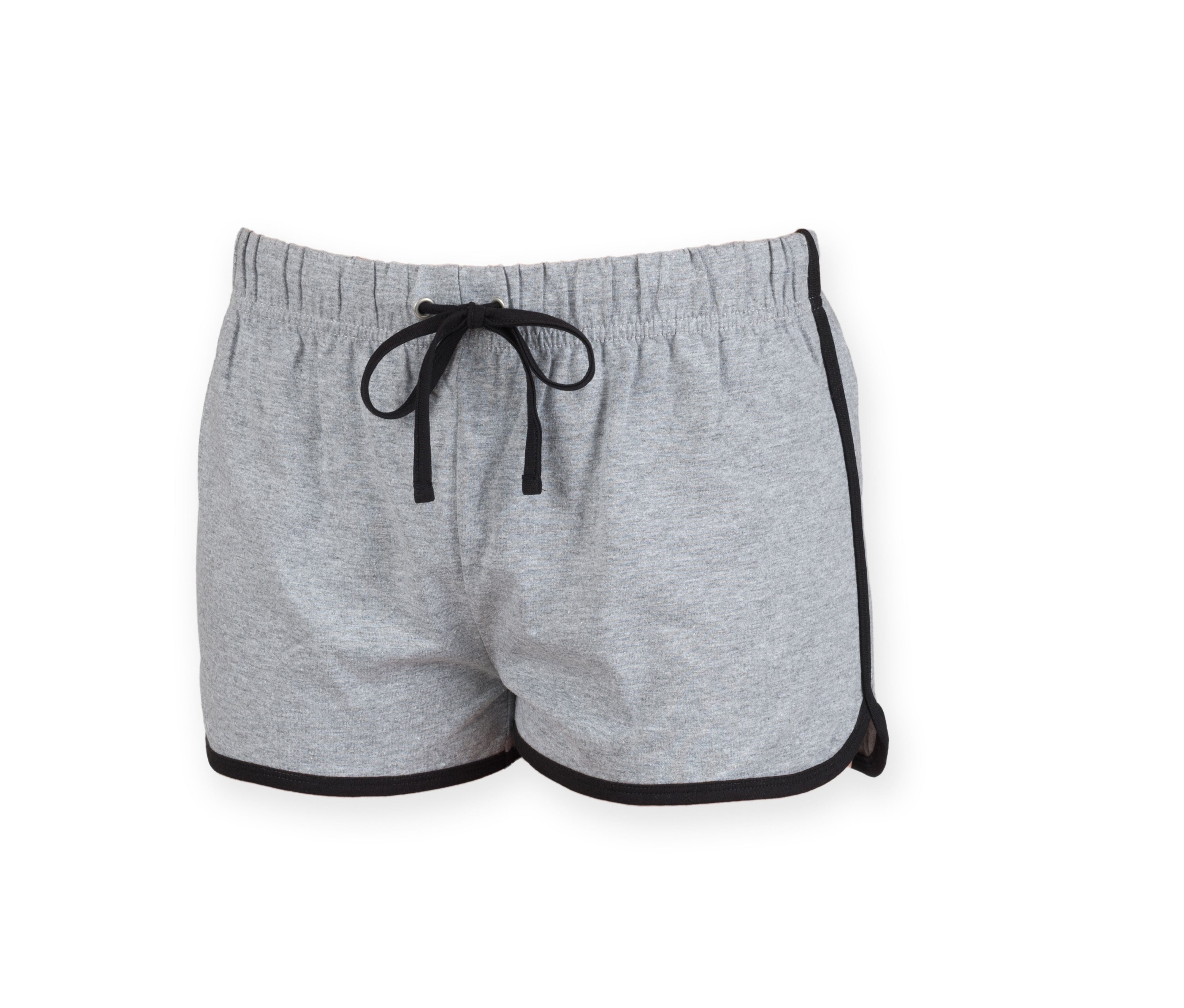Short Rétro Femme - Heather Grey/black