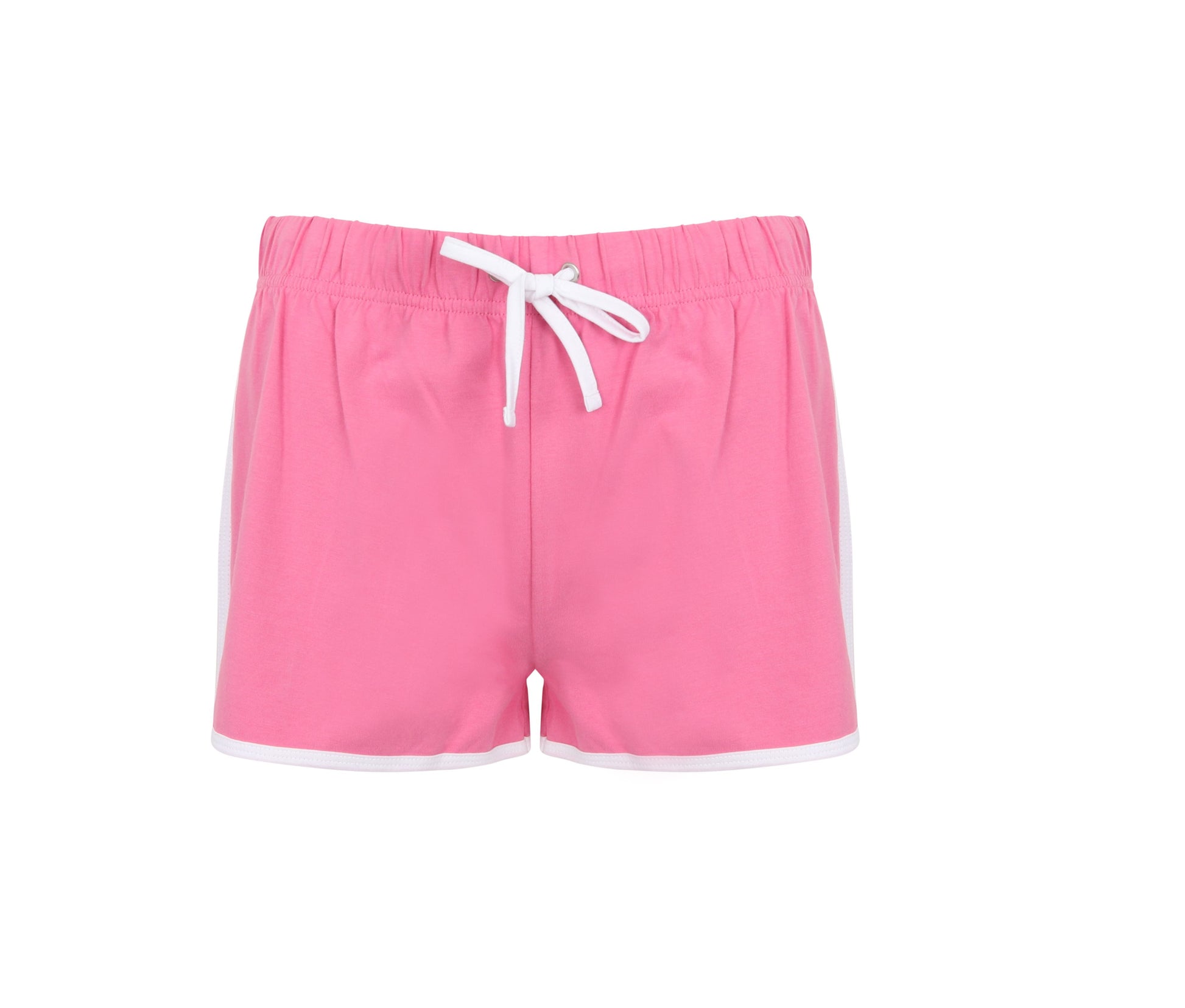 Short Rétro Femme - Bright Pink/white