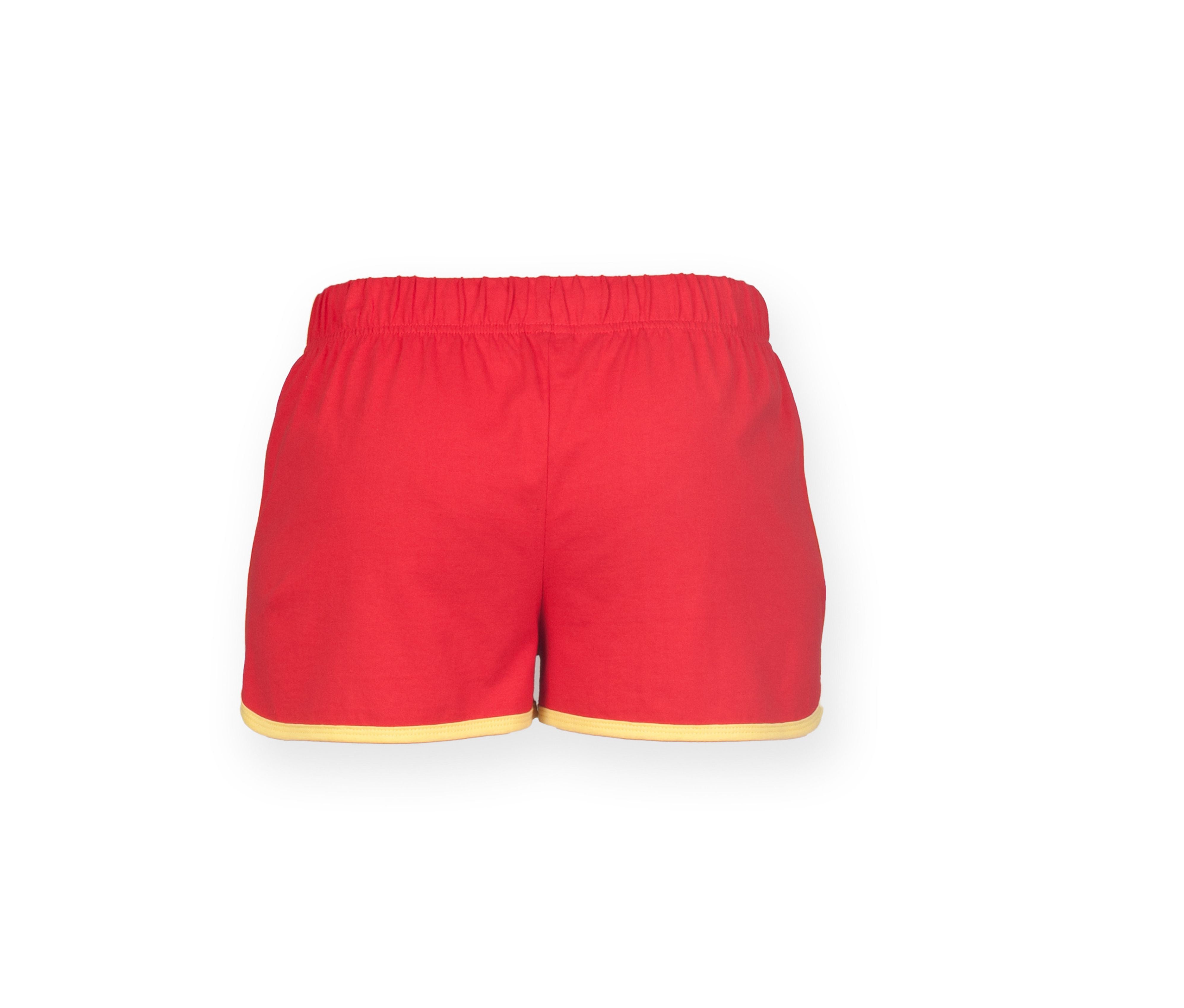 Short Rétro Femme - Red/yellow