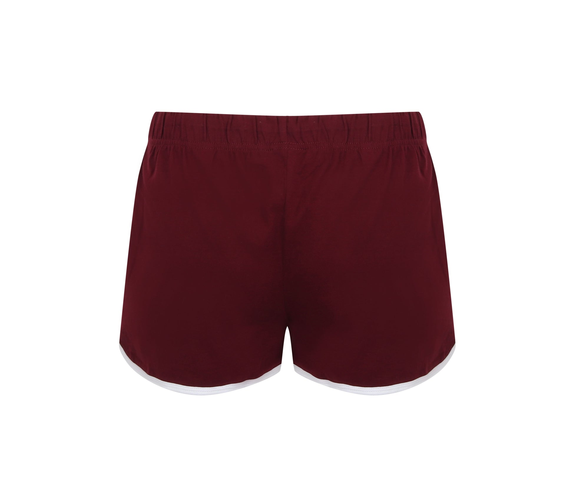 Short Rétro Femme - Burgundy/white