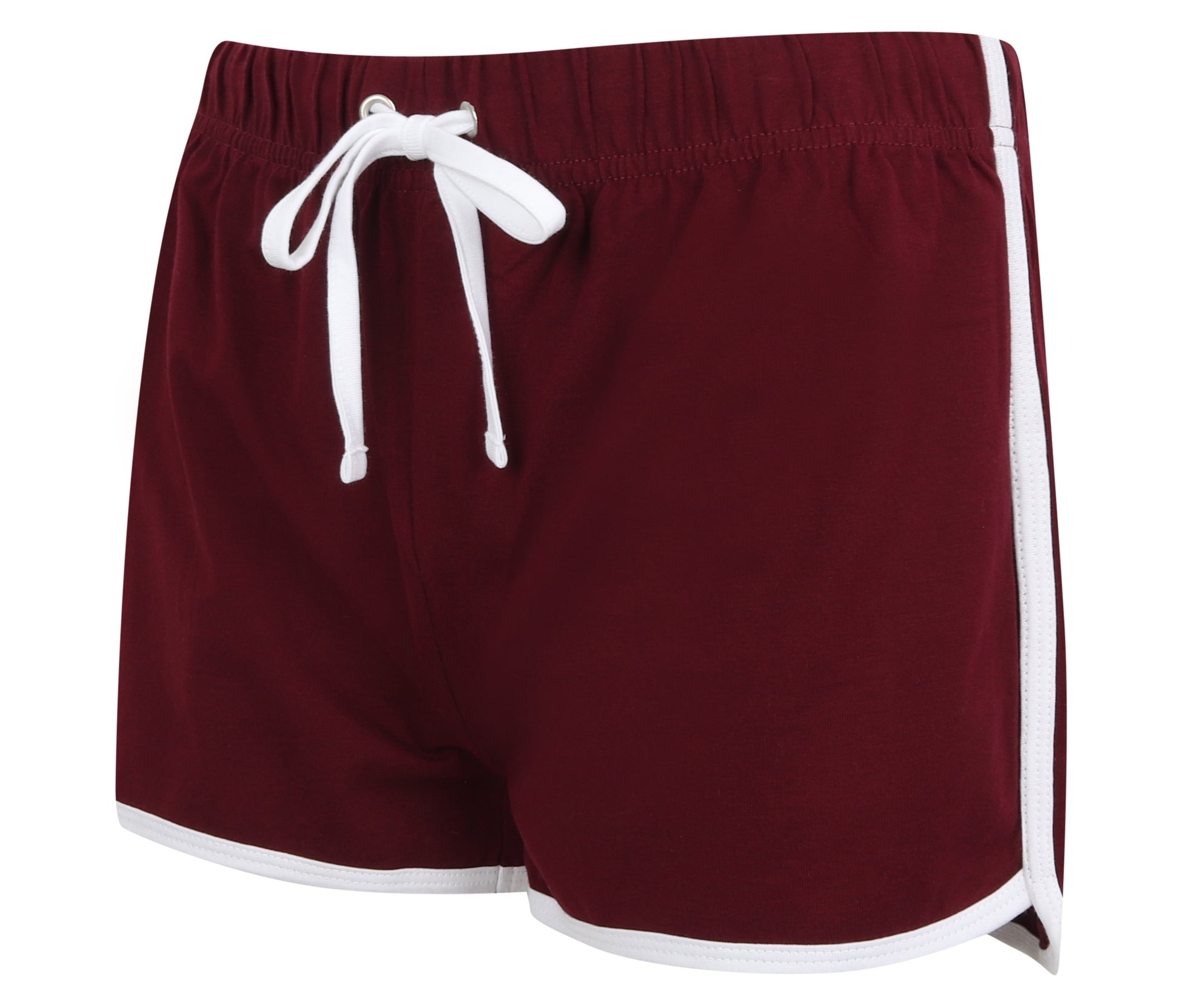 Short Rétro Femme - Burgundy/white