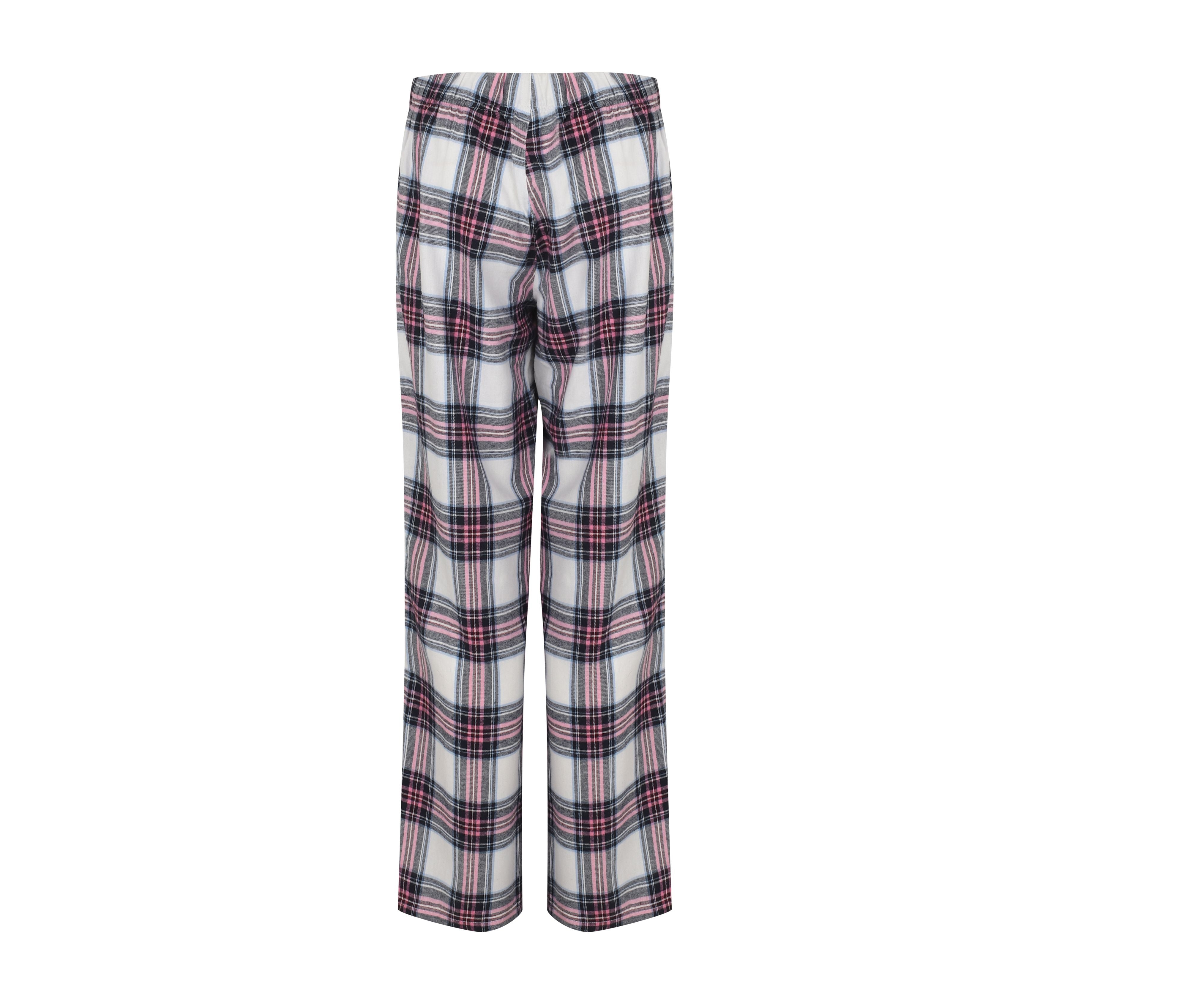 Pantalon de Pyjama Femme - White/pink Check
