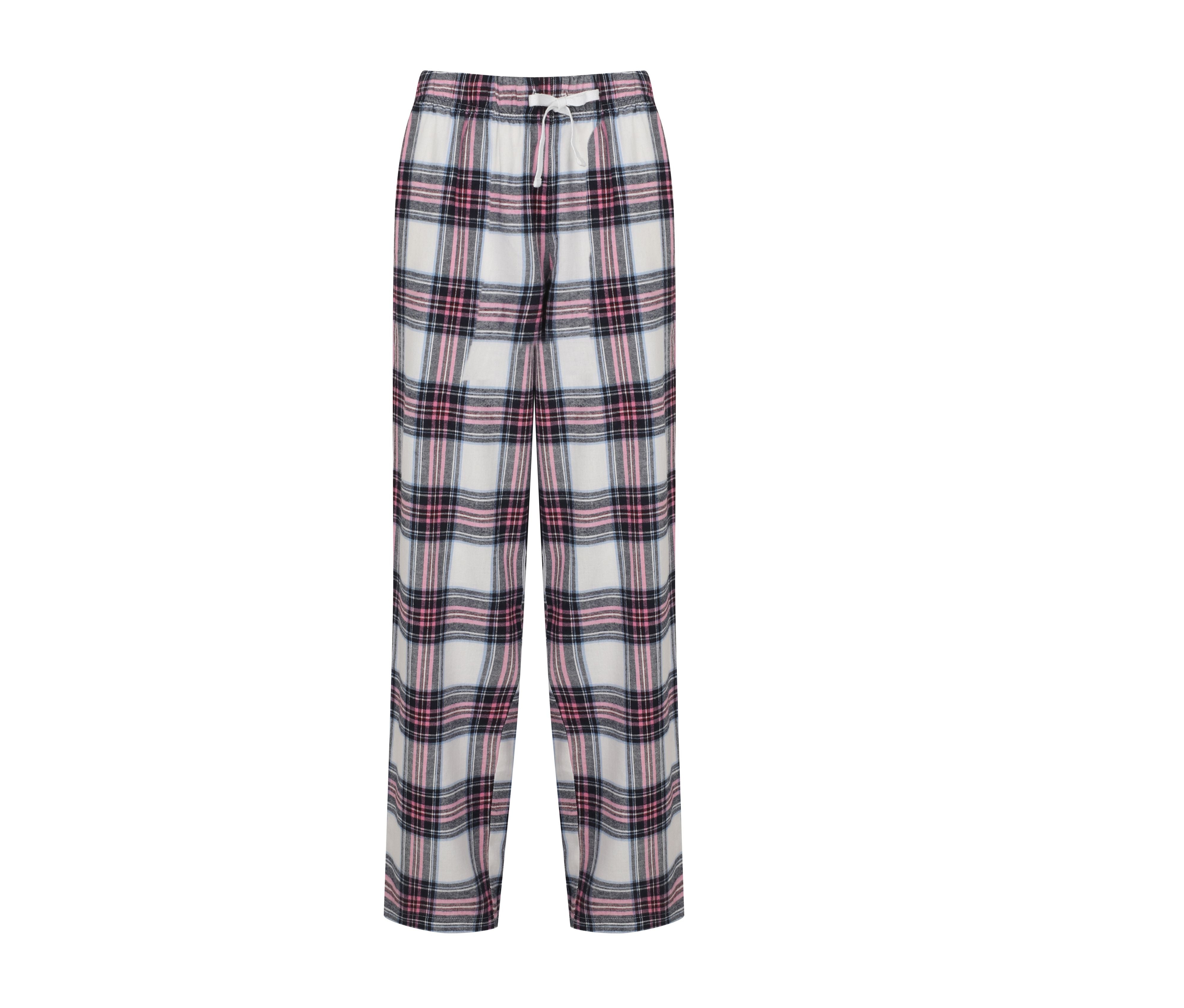 Pantalon de Pyjama Femme - White/pink Check