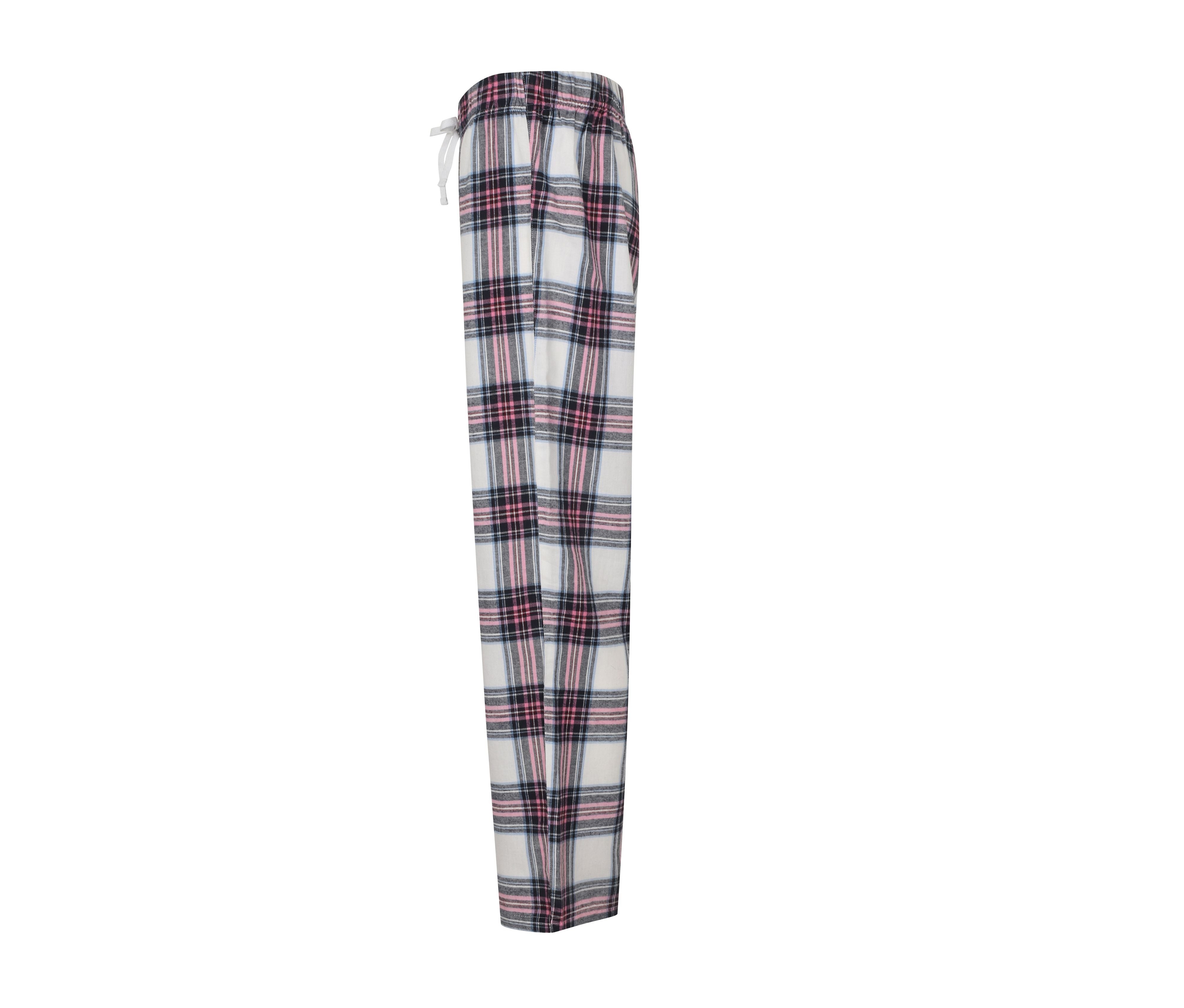Pantalon de Pyjama Femme - White/pink Check