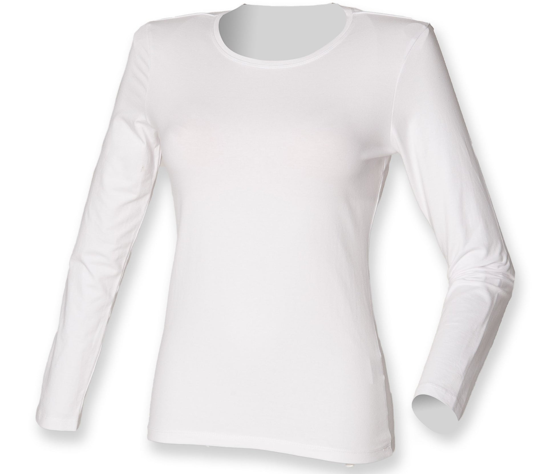 Tee-Shirt Stretch Femme Manches Longues - White
