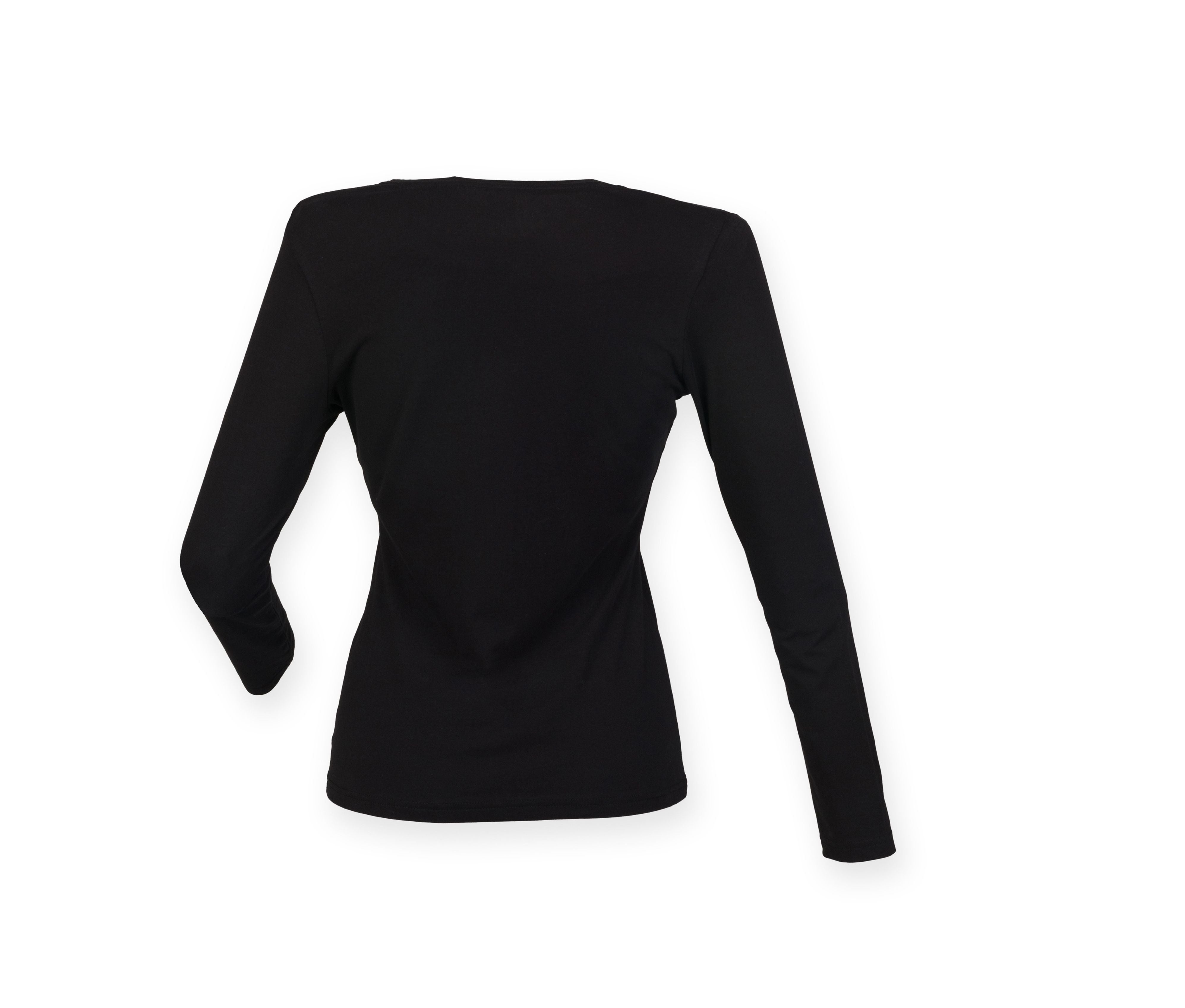 Tee-Shirt Stretch Femme Manches Longues - Black