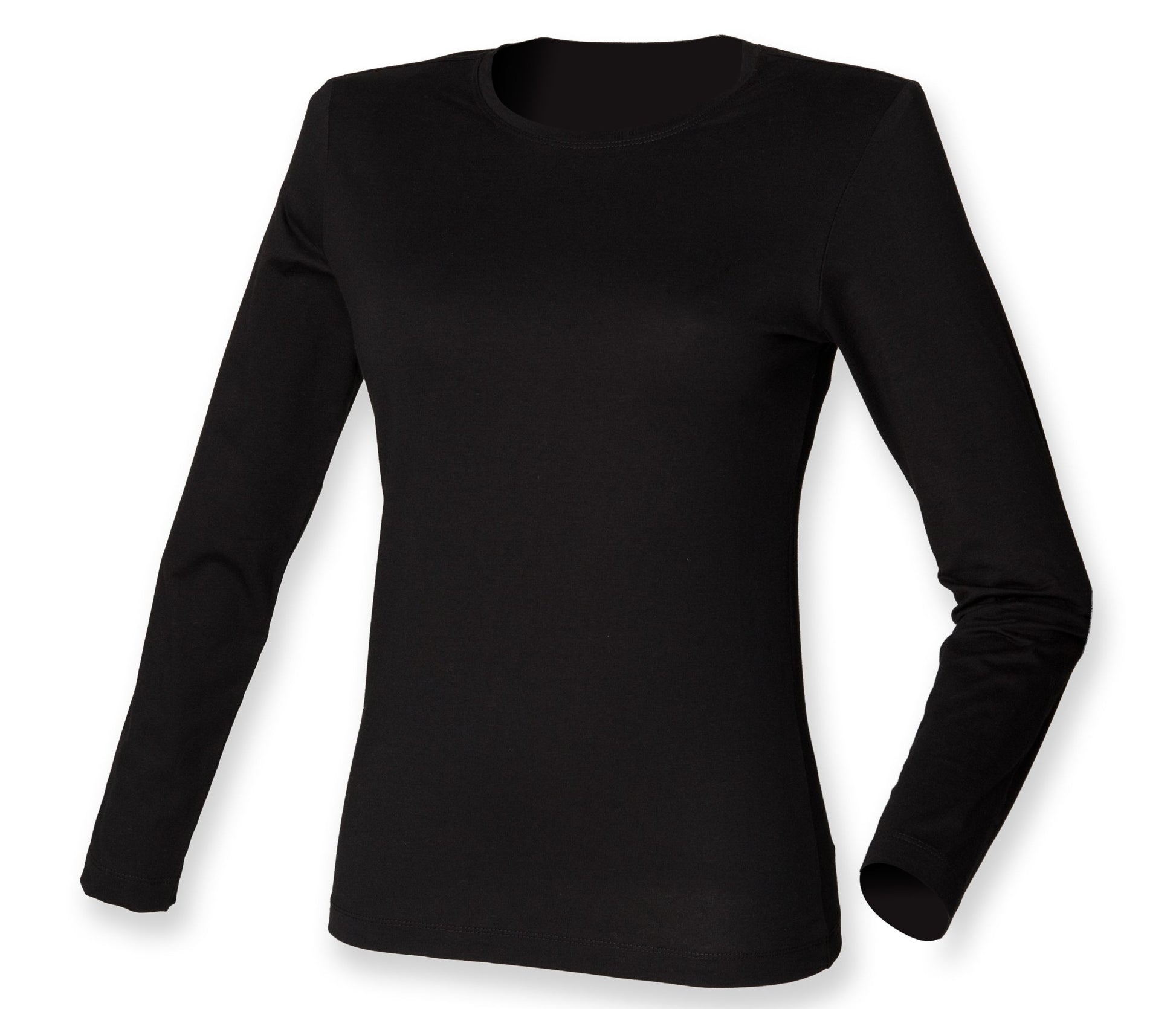 Tee-Shirt Stretch Femme Manches Longues - Black