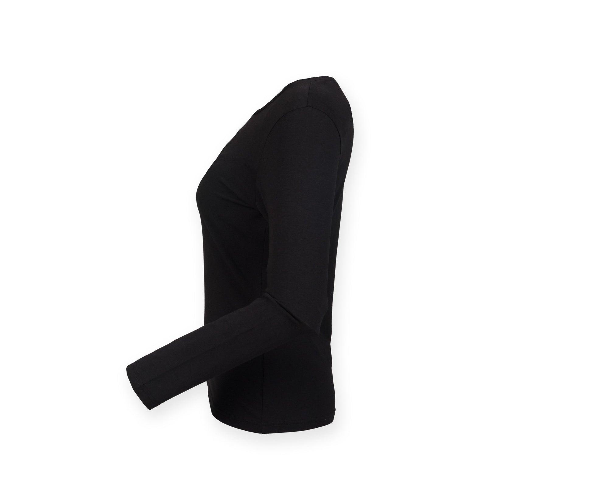 Tee-Shirt Stretch Femme Manches Longues - Black