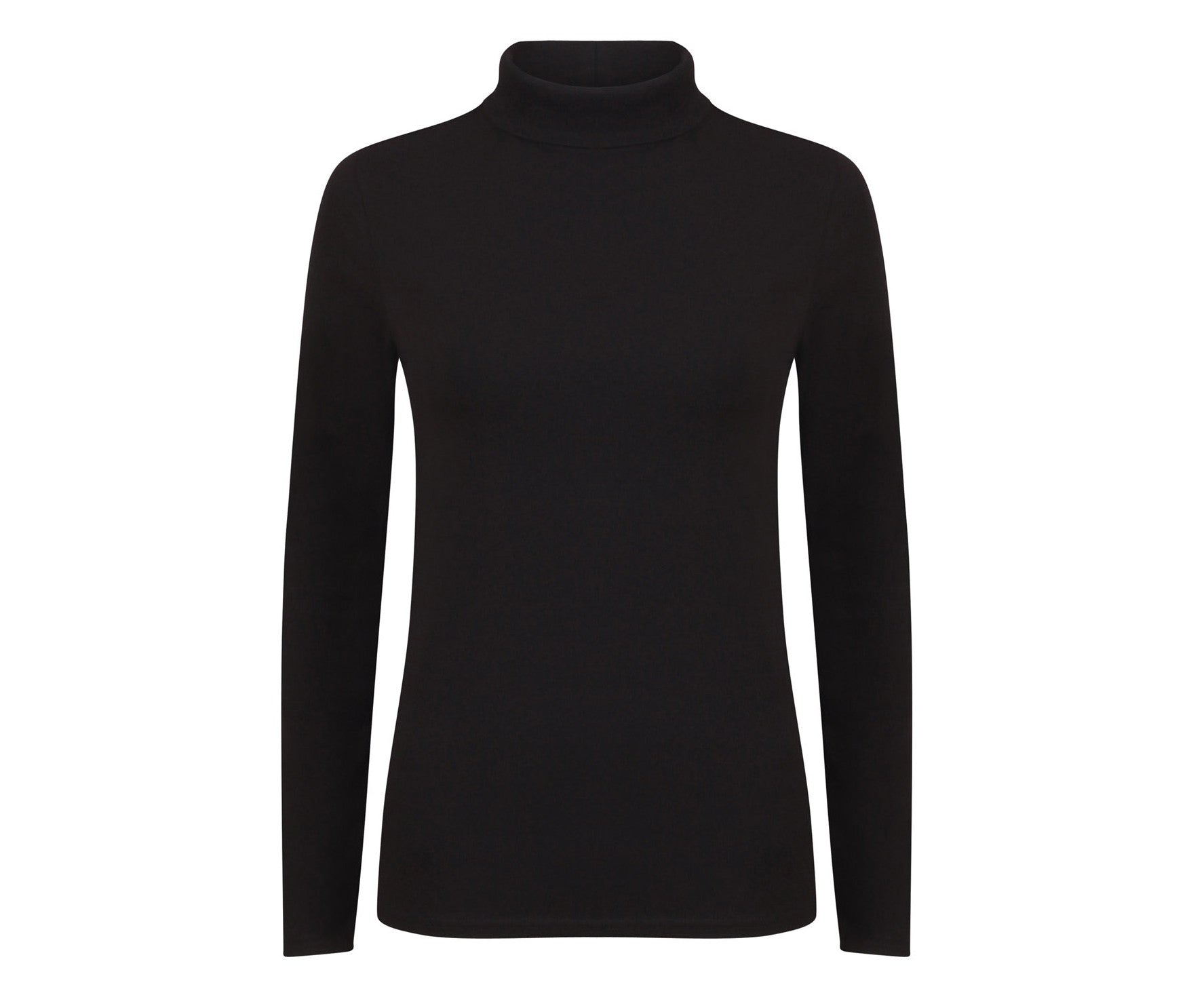 Tee-Shirt Col Roulé Femme - Black