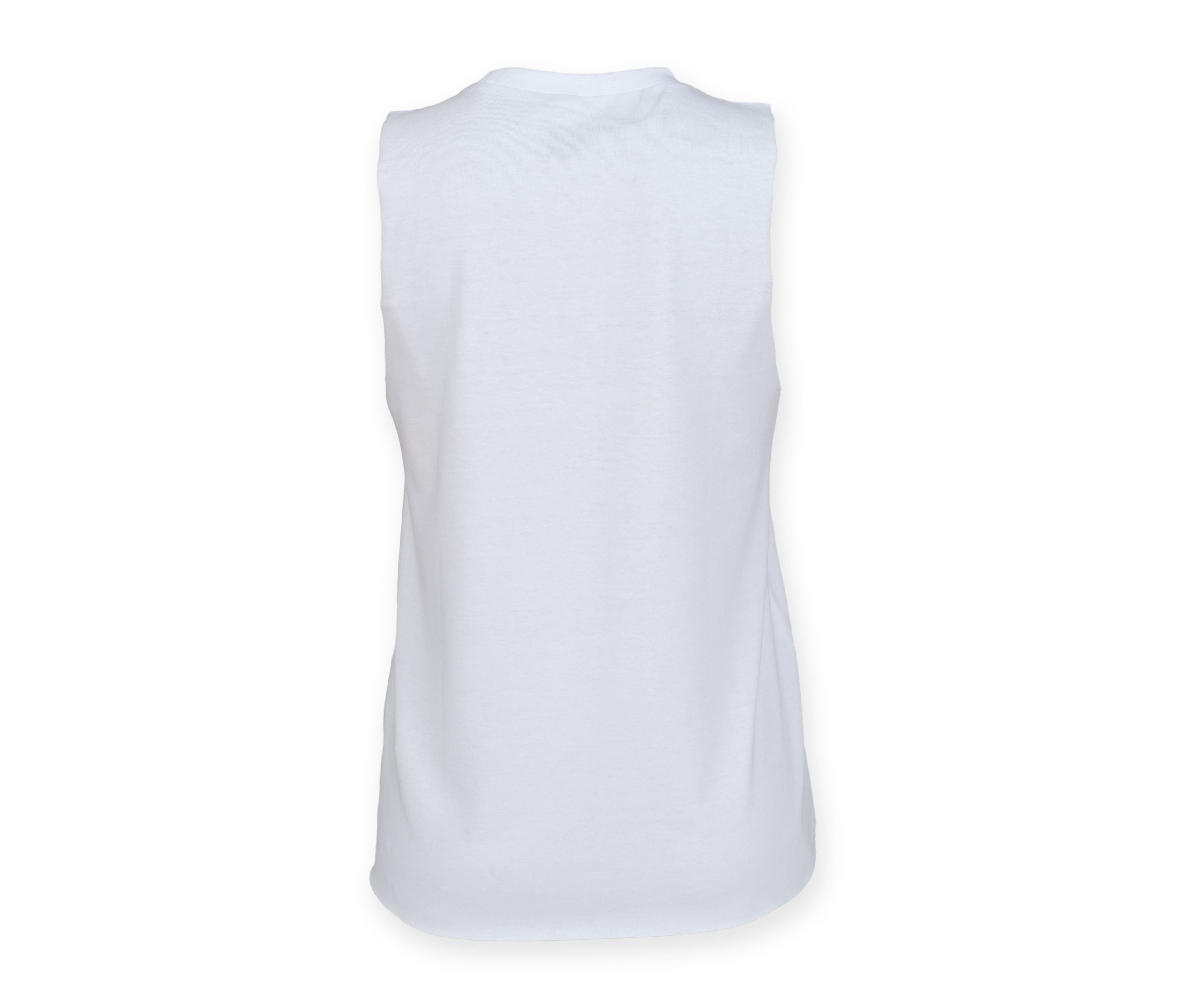 Débardeur Femme Emmanchures Échancrées - White