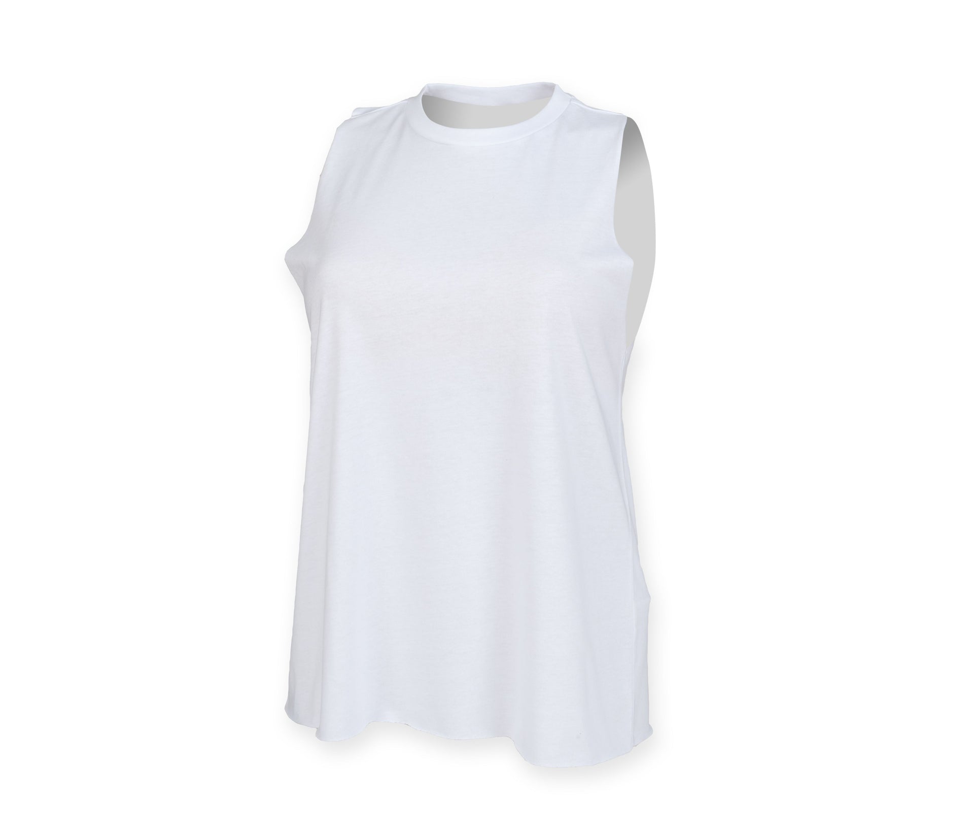 Débardeur Femme Emmanchures Échancrées - White