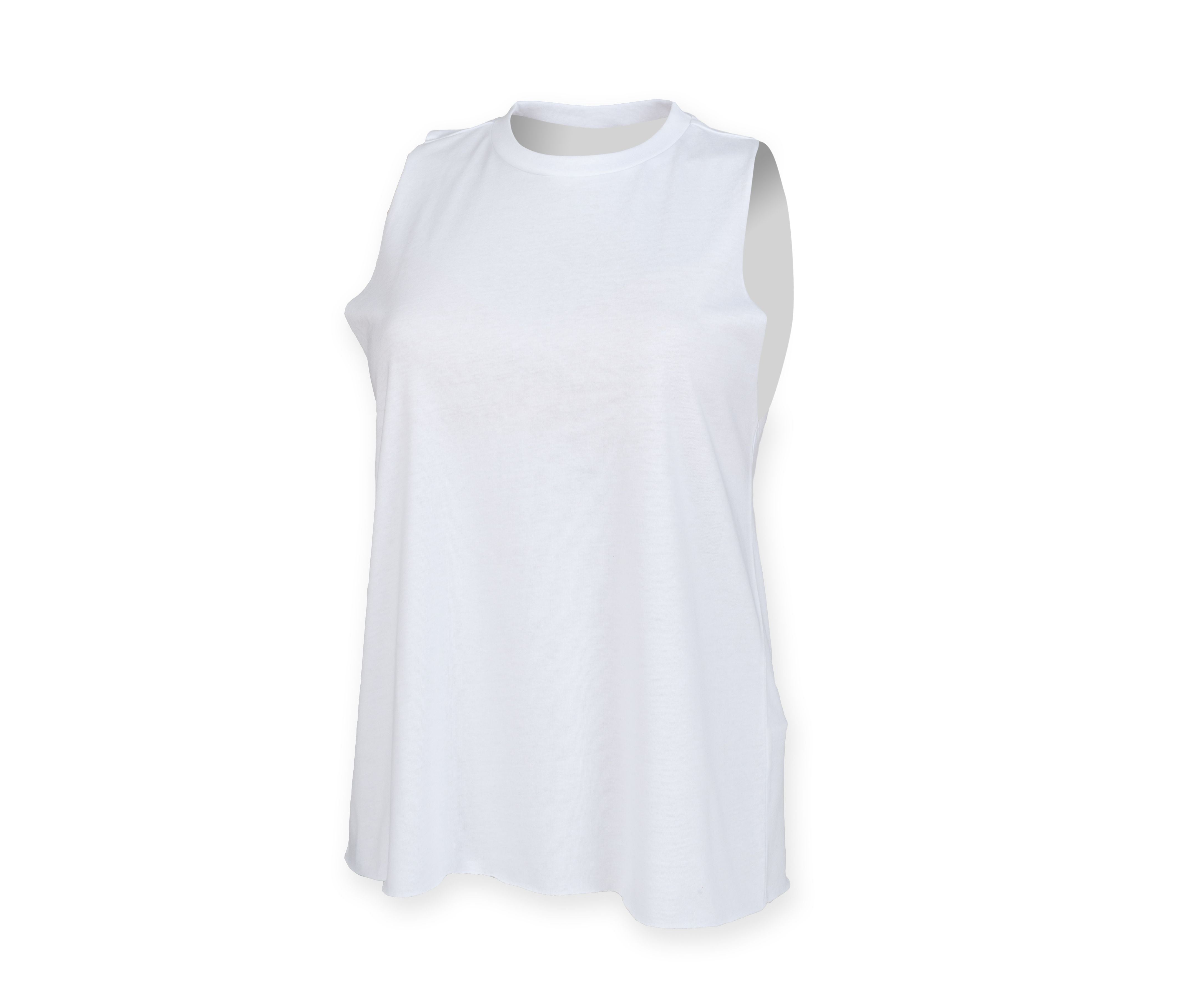 Débardeur Femme Emmanchures Échancrées - White
