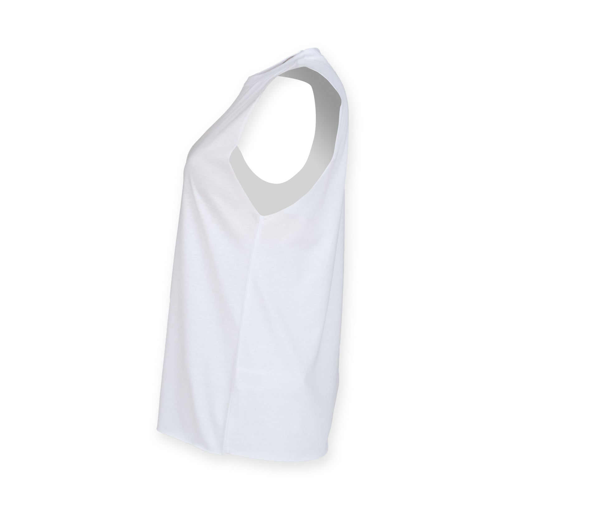 Débardeur Femme Emmanchures Échancrées - White