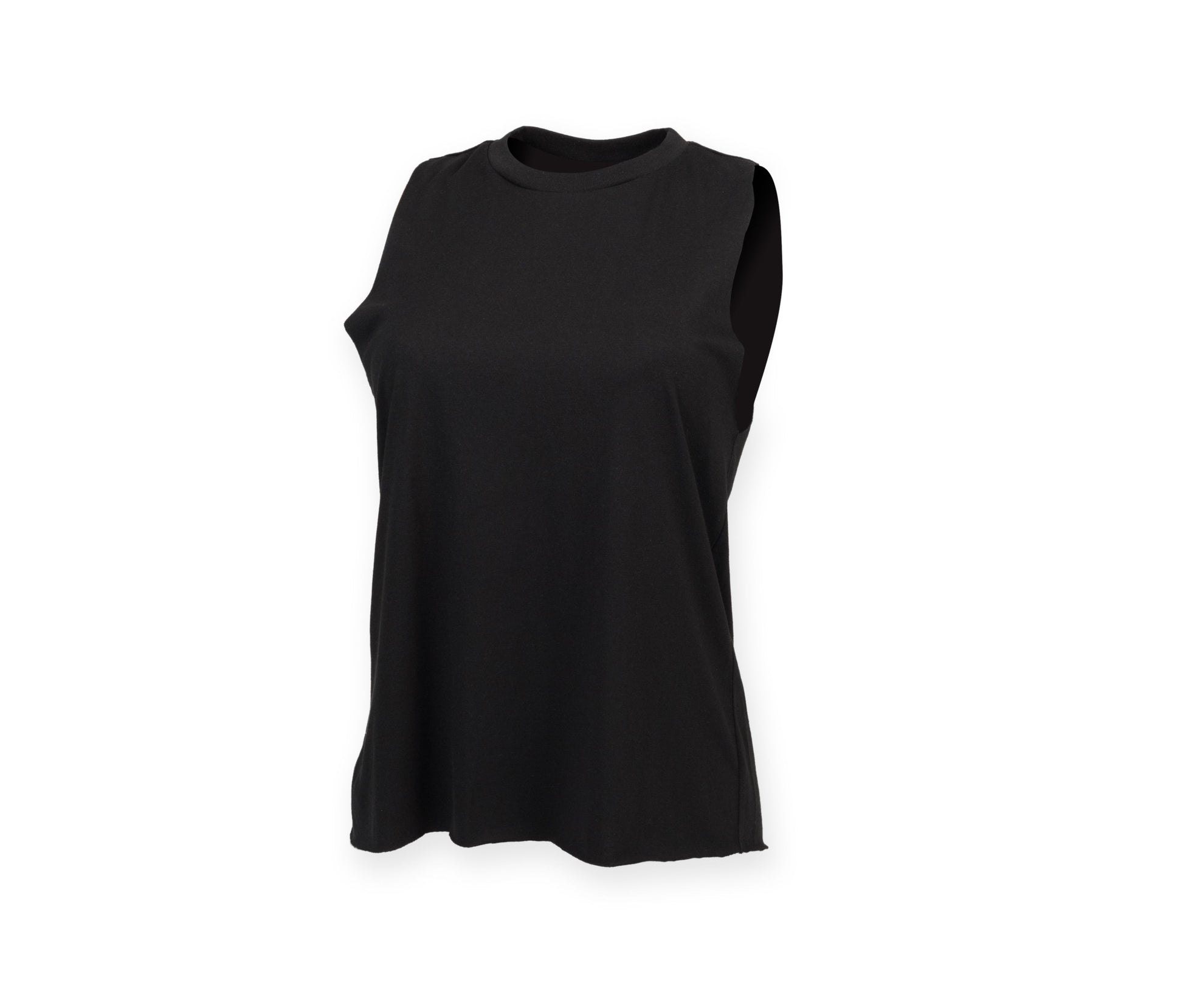 Débardeur Femme Emmanchures Échancrées - Black
