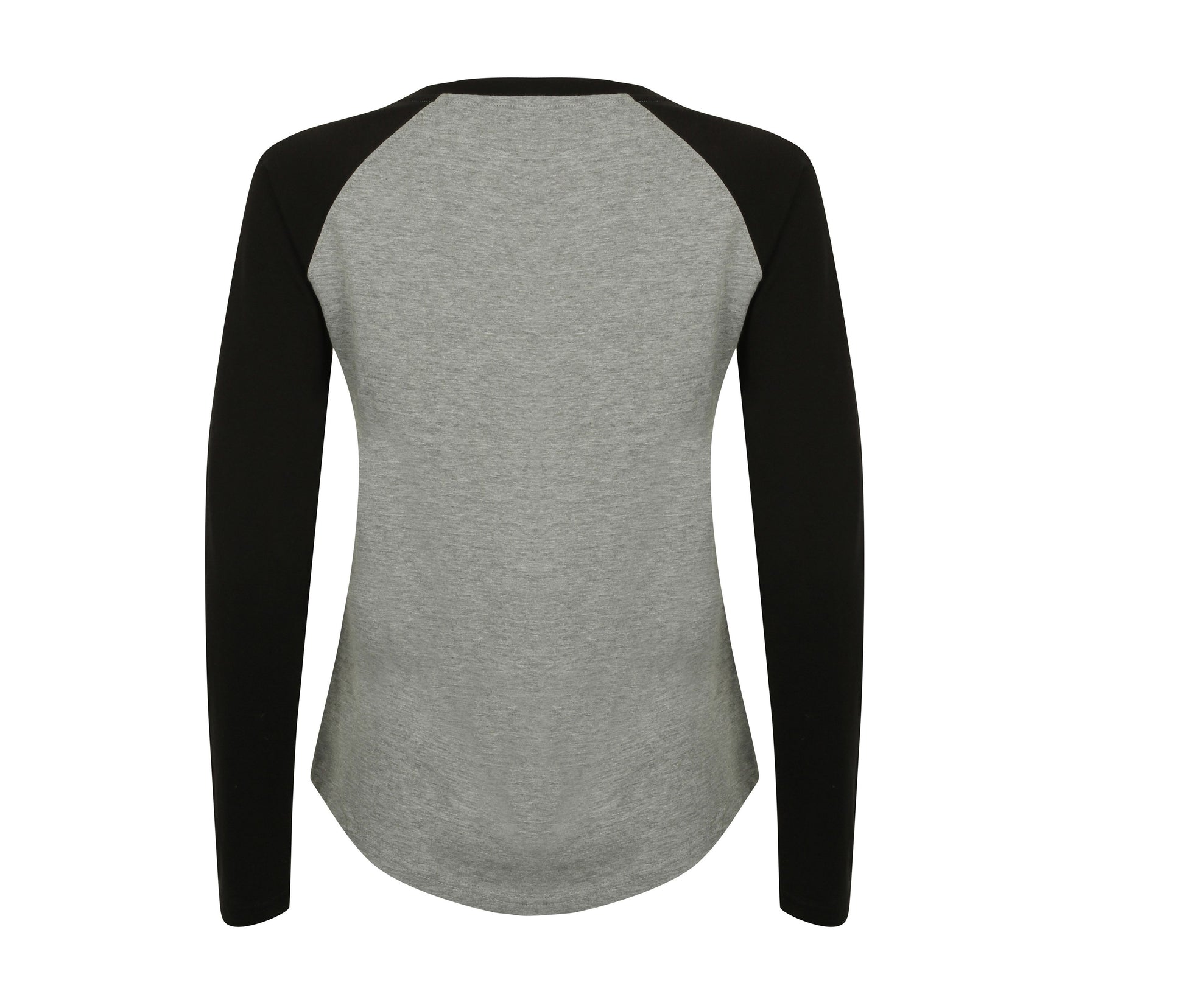 Tee-Shirt Baseball Manches Longues Femme - Heather Grey/black