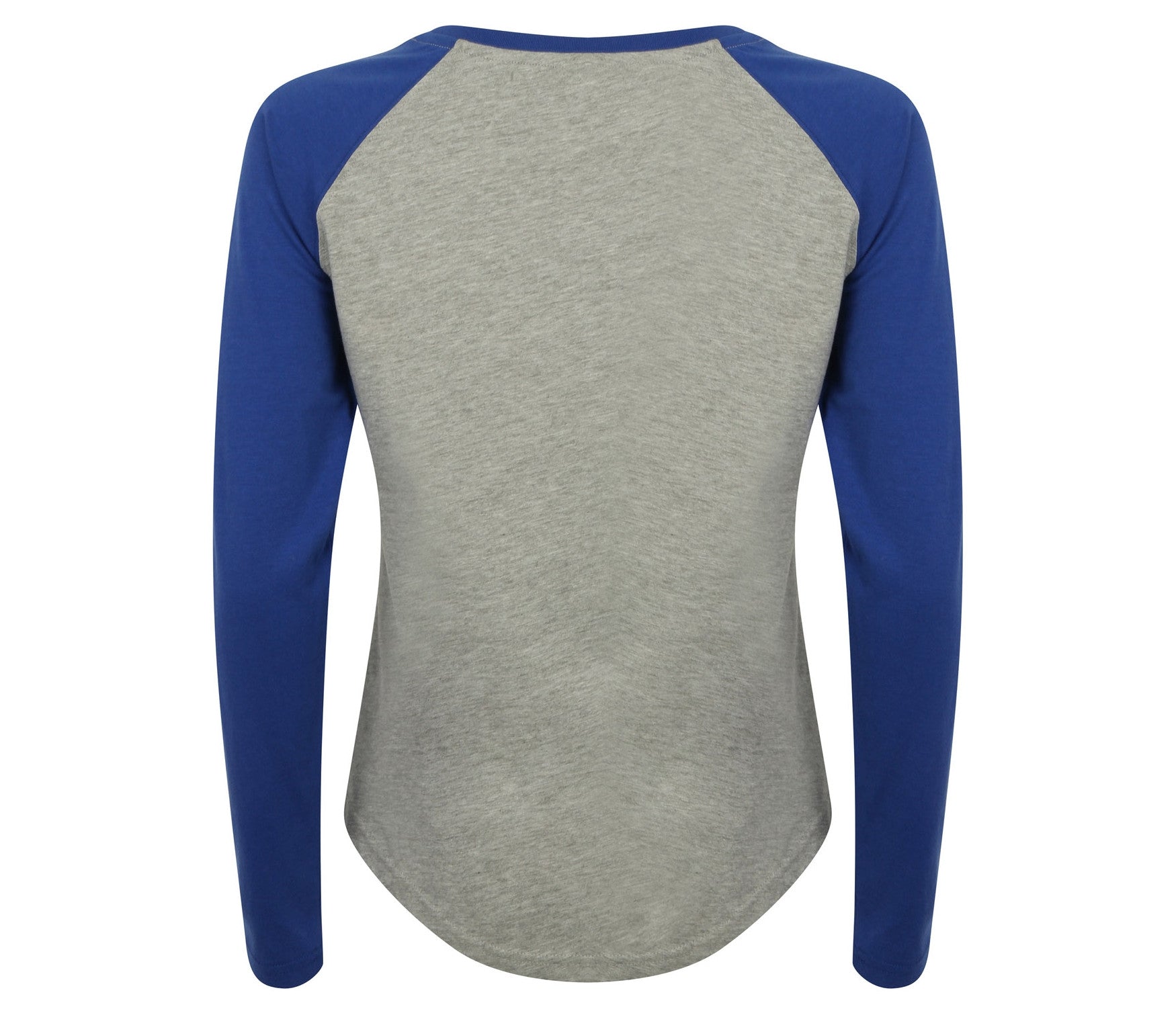 Tee-Shirt Baseball Manches Longues Femme - Heather Grey/royal