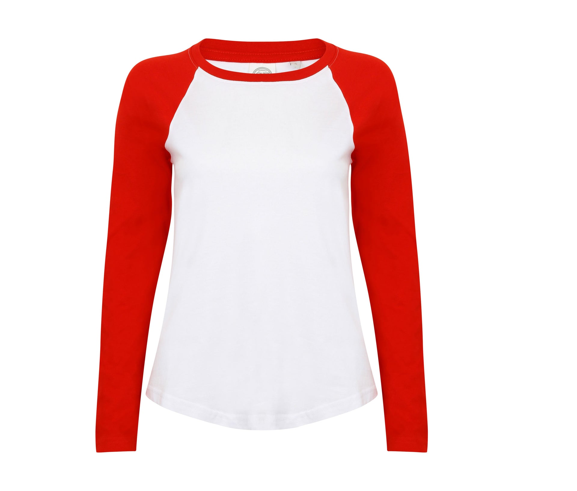 Tee-Shirt Baseball Manches Longues Femme - White/red
