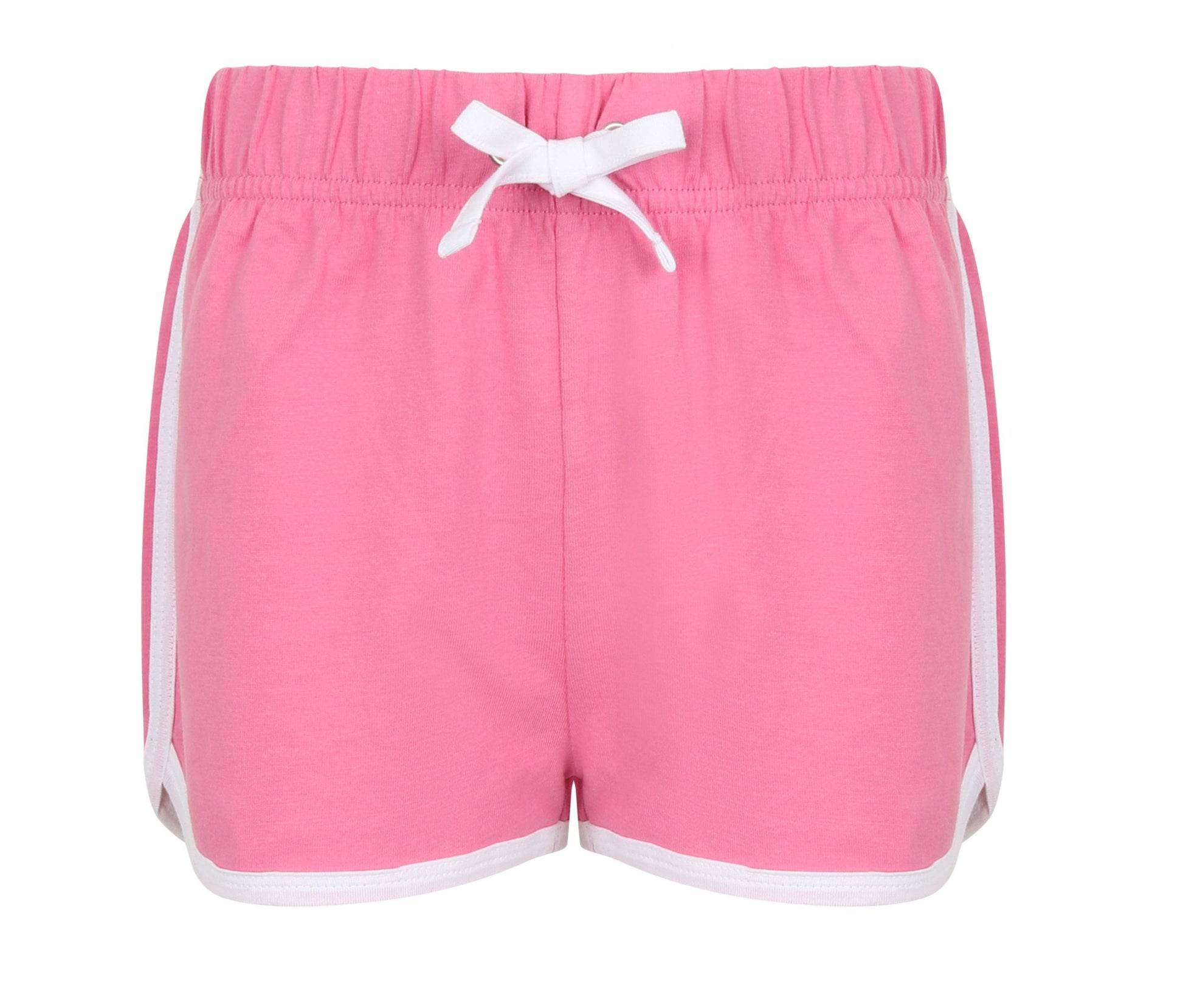 Short Rétro Enfant - Bright Pink/white