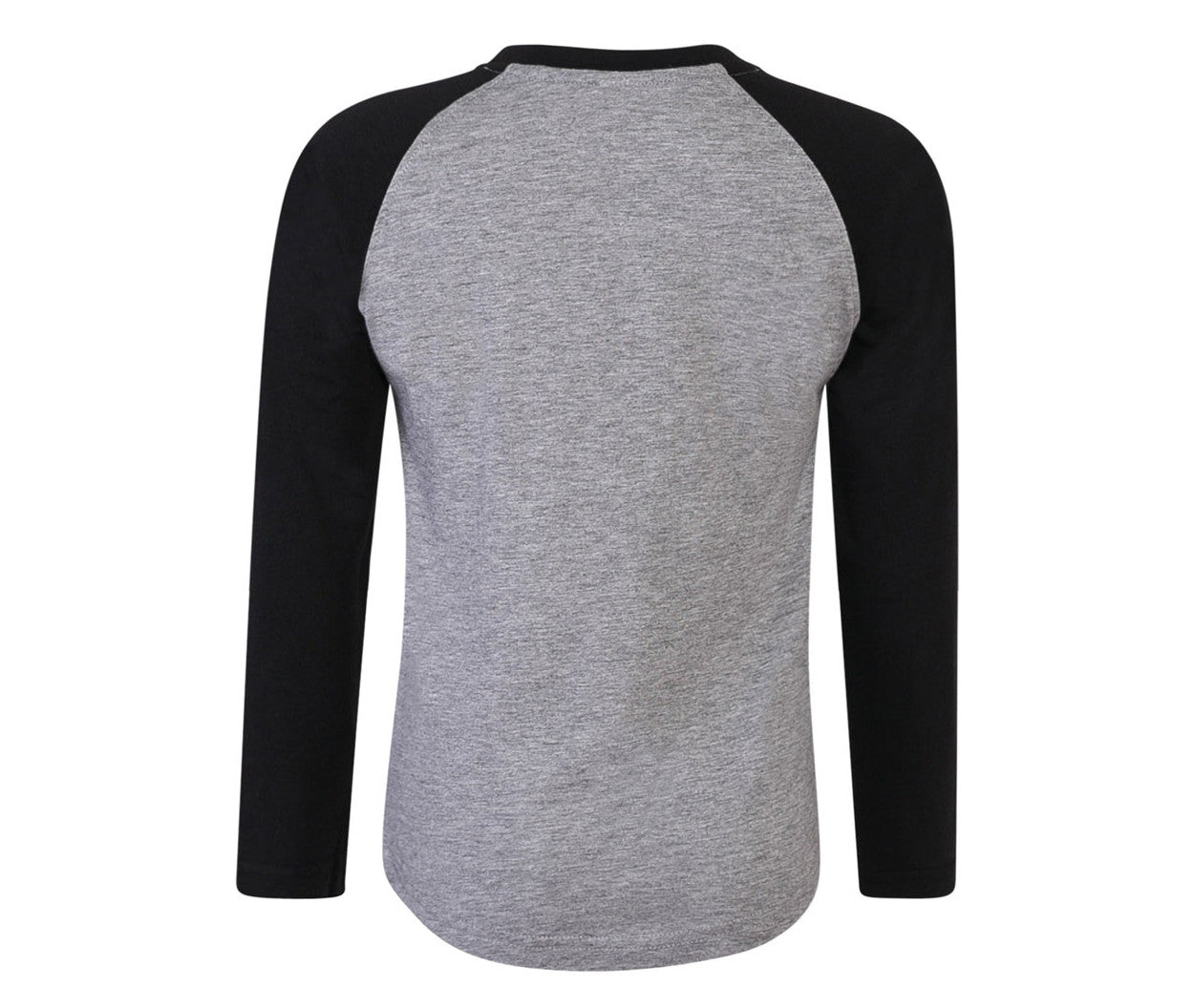 Tee-Shirt Baseball Manches Longues Enfant - Heather Grey/black