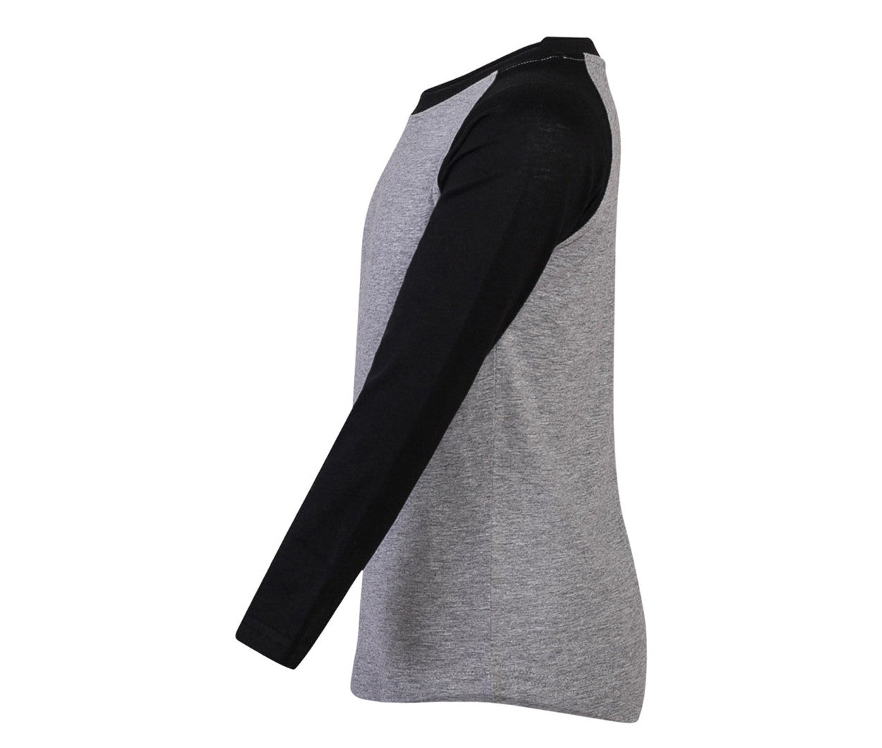 Tee-Shirt Baseball Manches Longues Enfant - Heather Grey/black