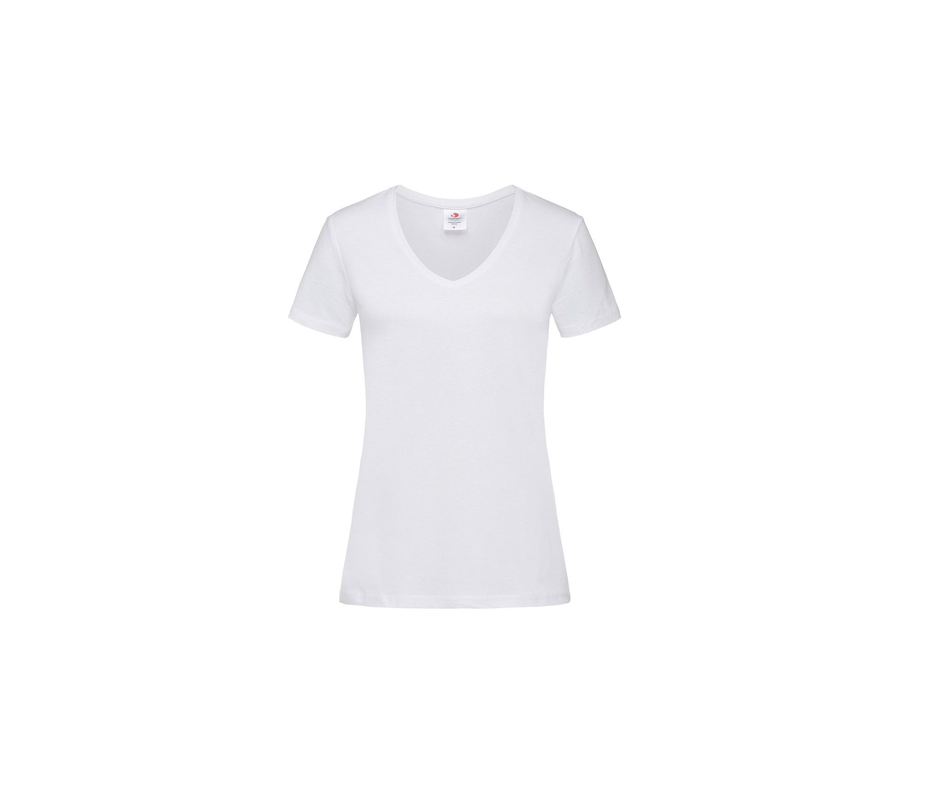 Tee-Shirt Femme Col V - White