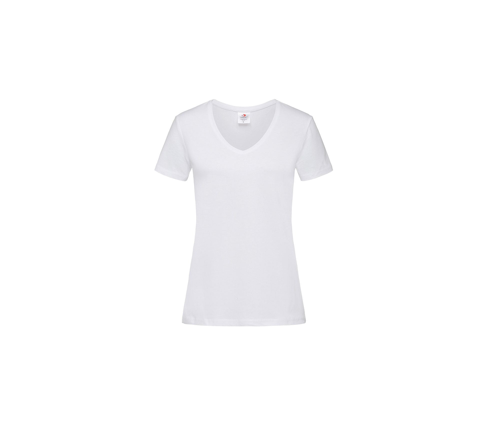 Tee-Shirt Femme Col V - White