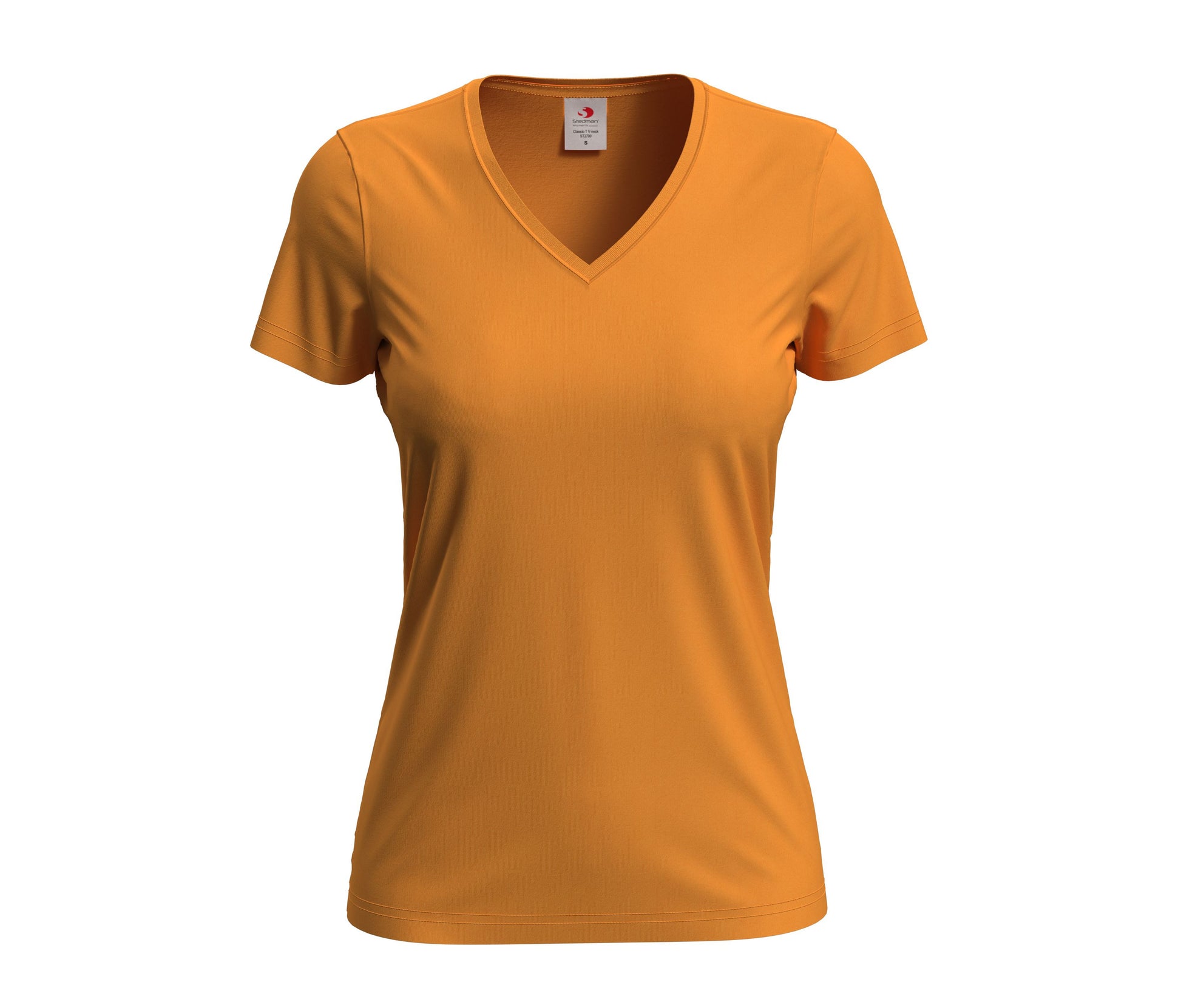 Tee-Shirt Femme Col V - Orange