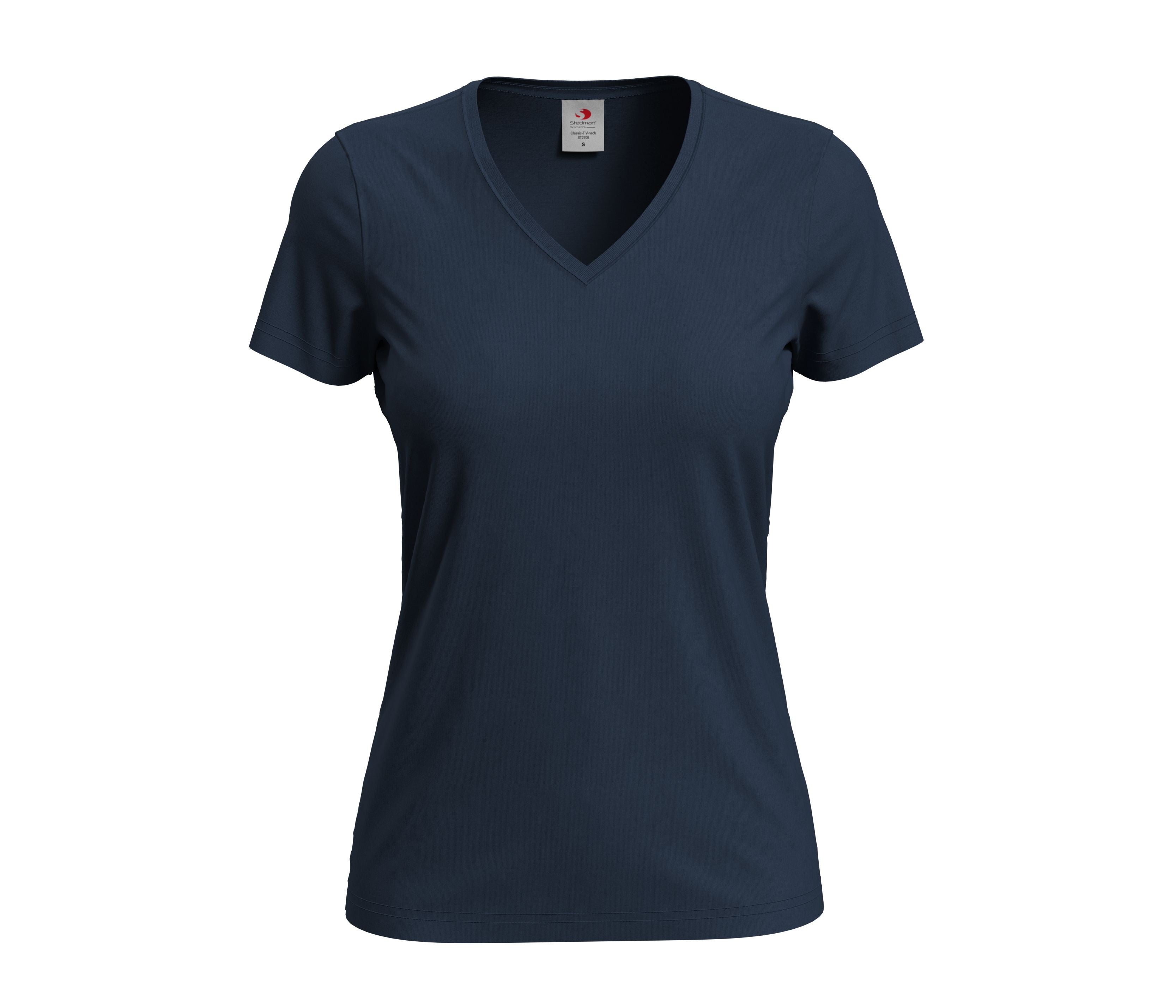 Tee-Shirt Femme Col V - Blue Midnight