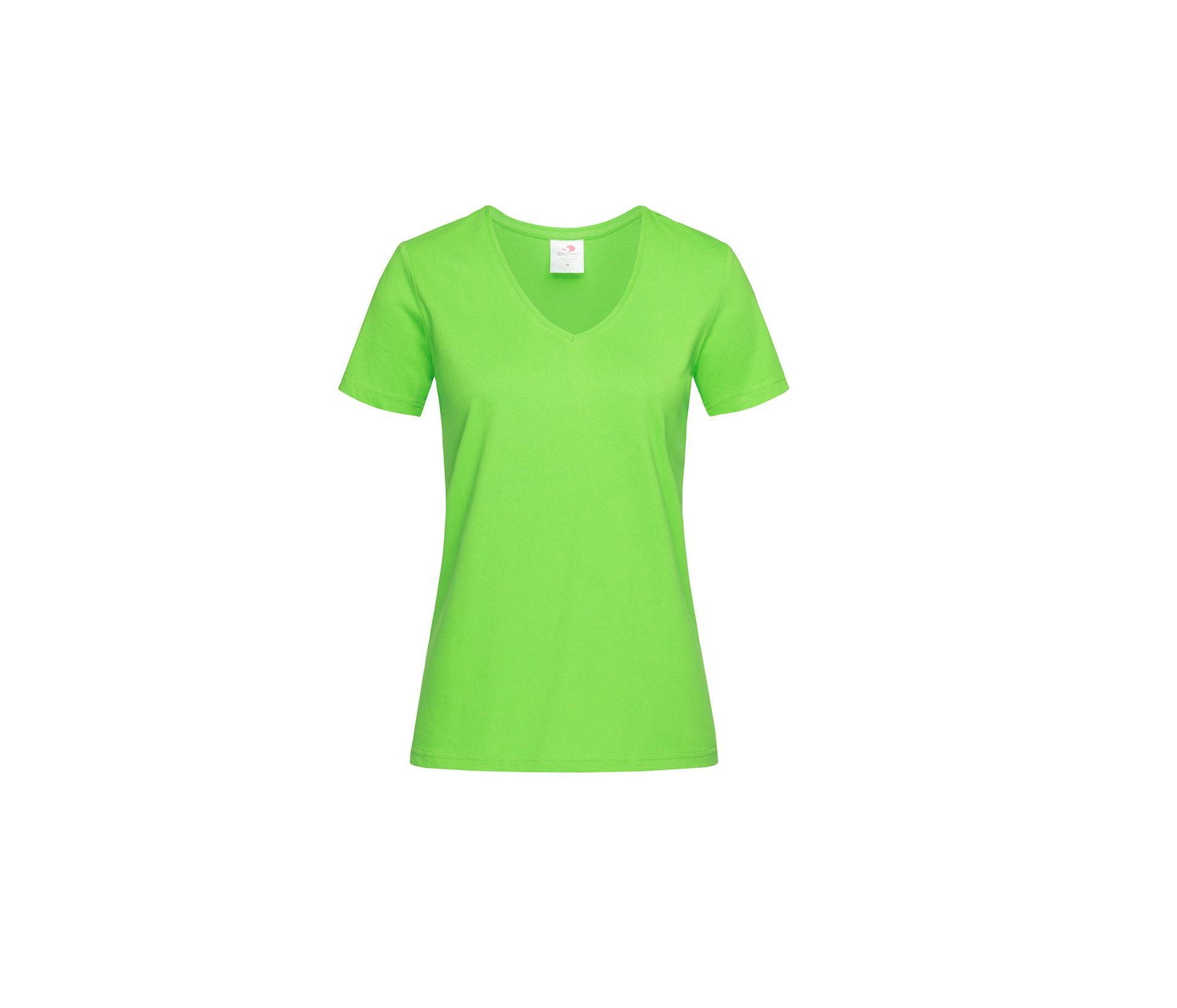 Tee-Shirt Femme Col V - Kiwi Green