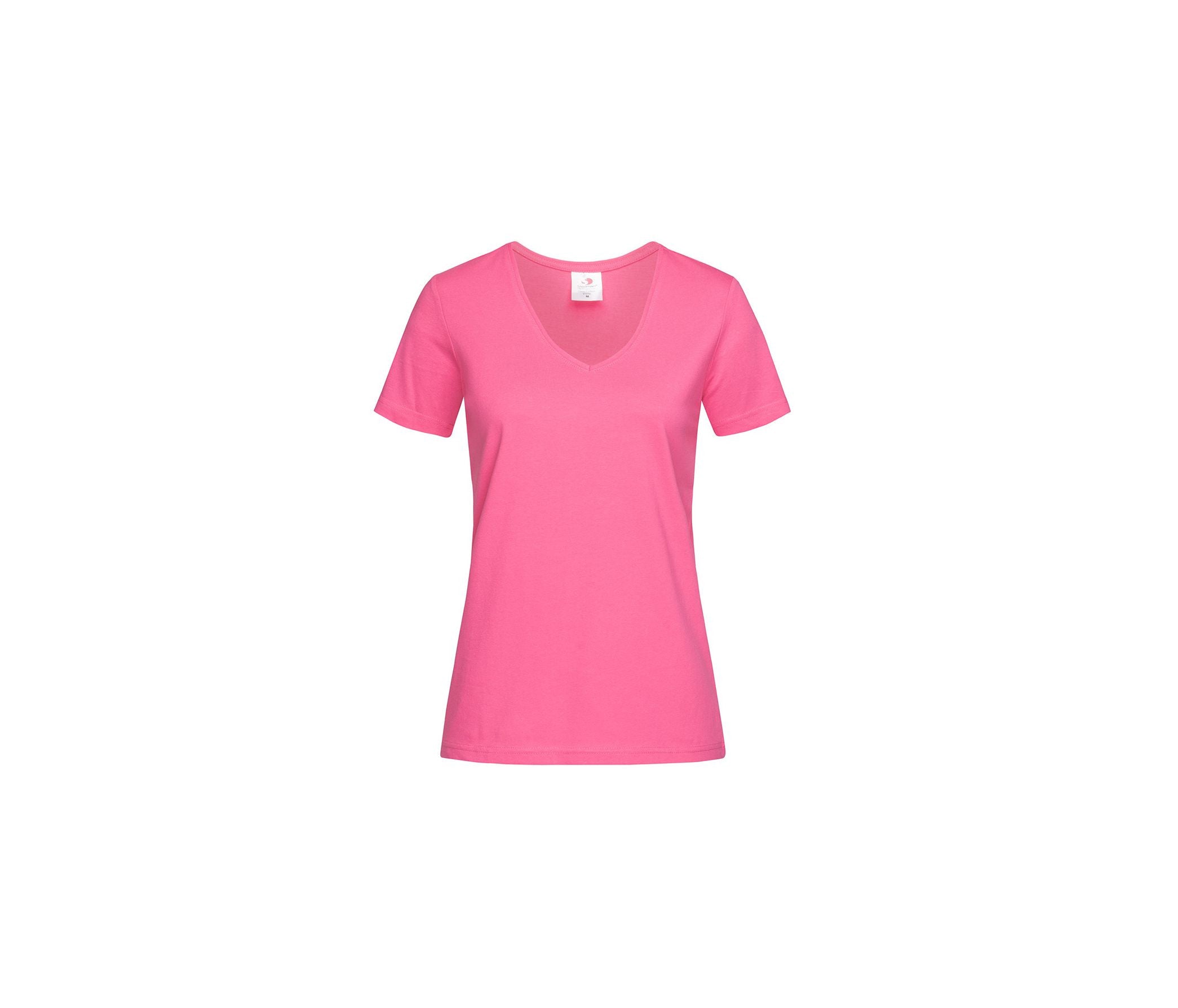 Tee-Shirt Femme Col V - Sweet Pink