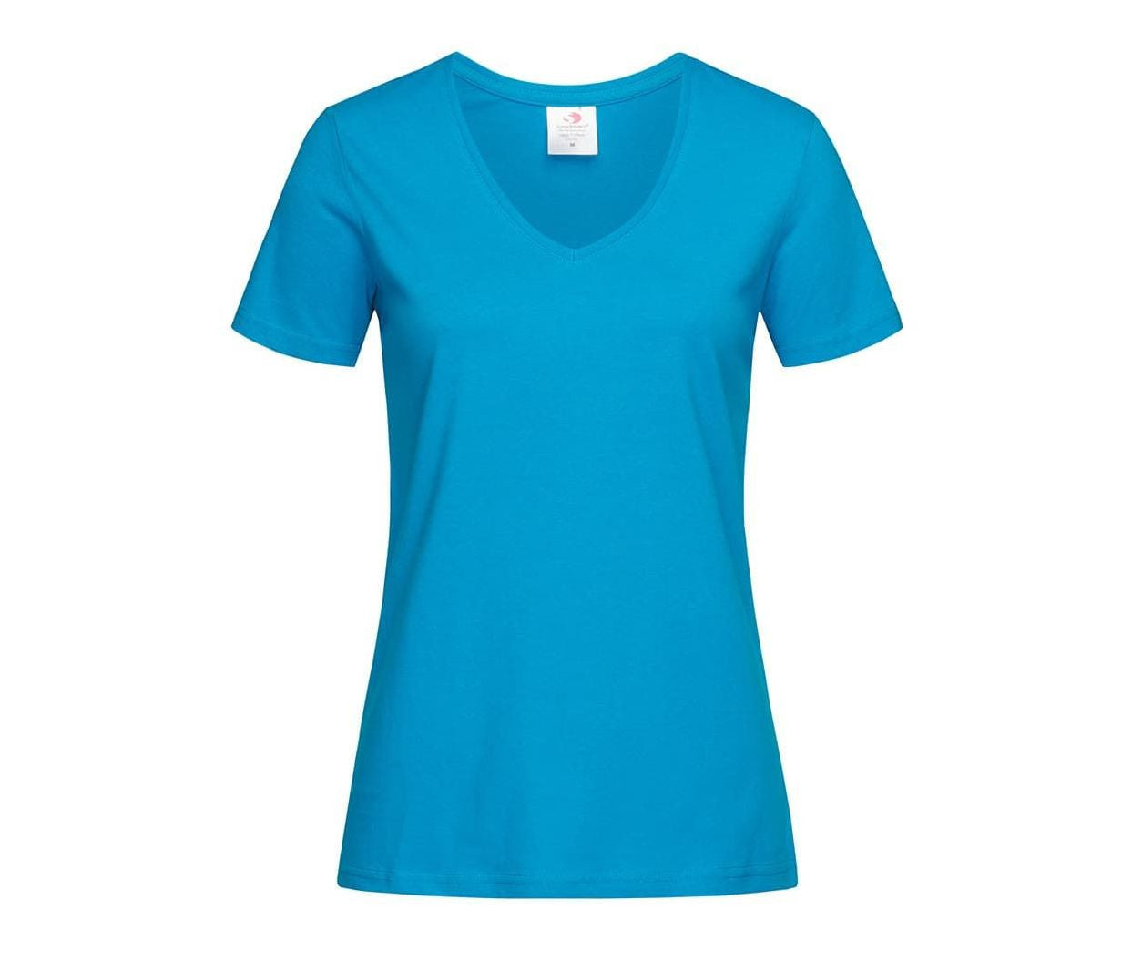 Tee-Shirt Femme Col V - Ocean Blue