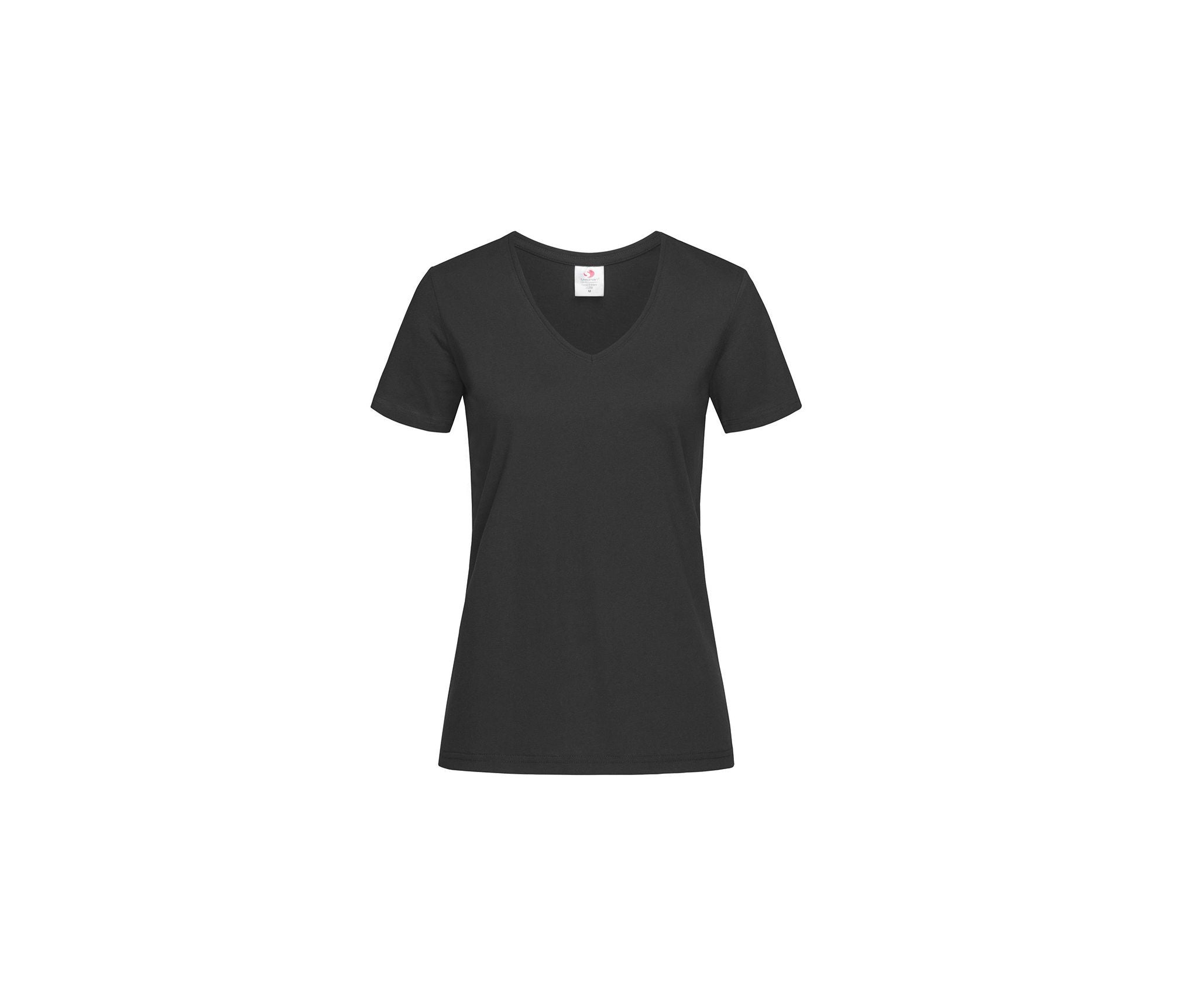 Tee-Shirt Femme Col V - Black Opal