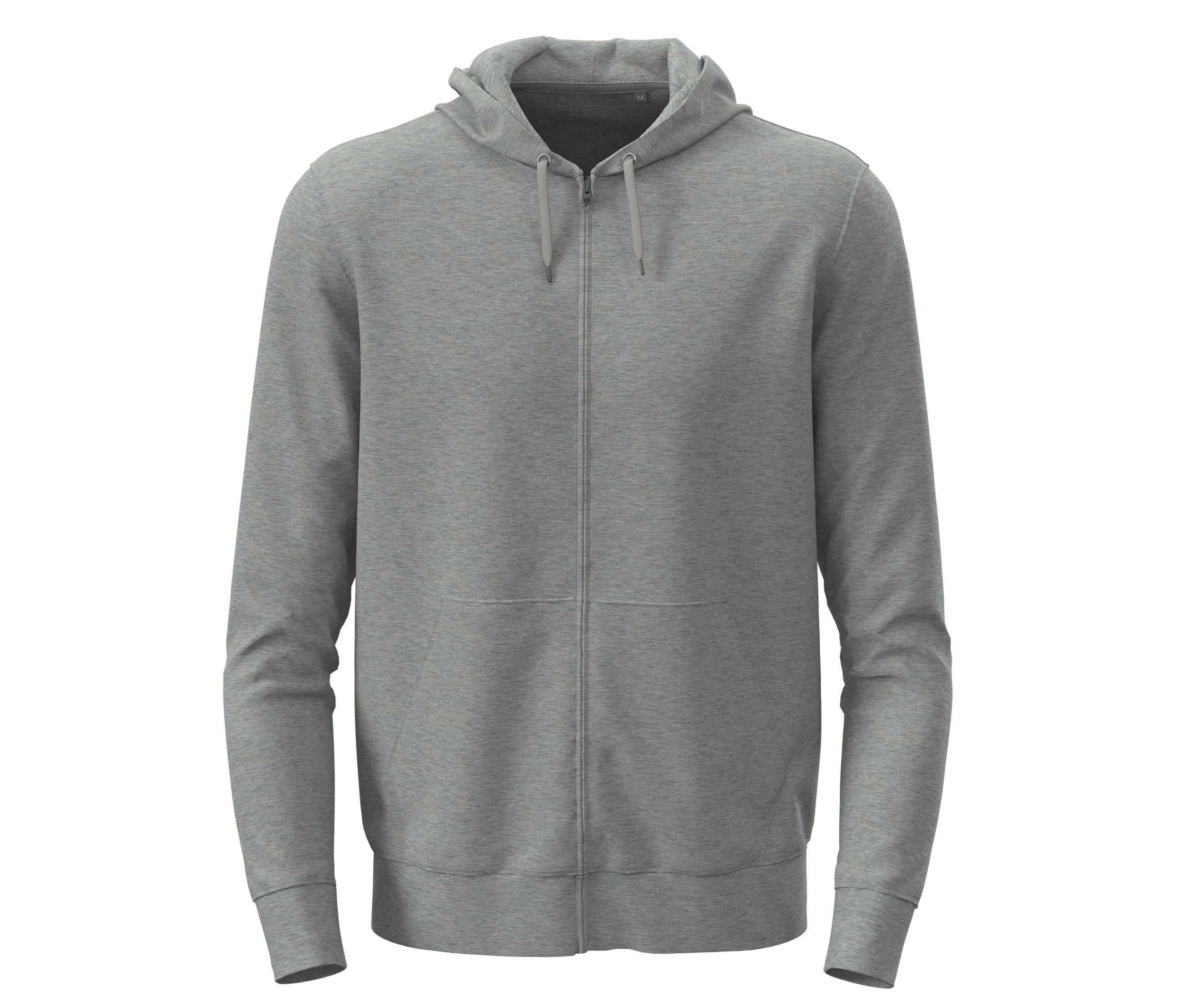 Sweat à Capuche Zippé - Grey Heather
