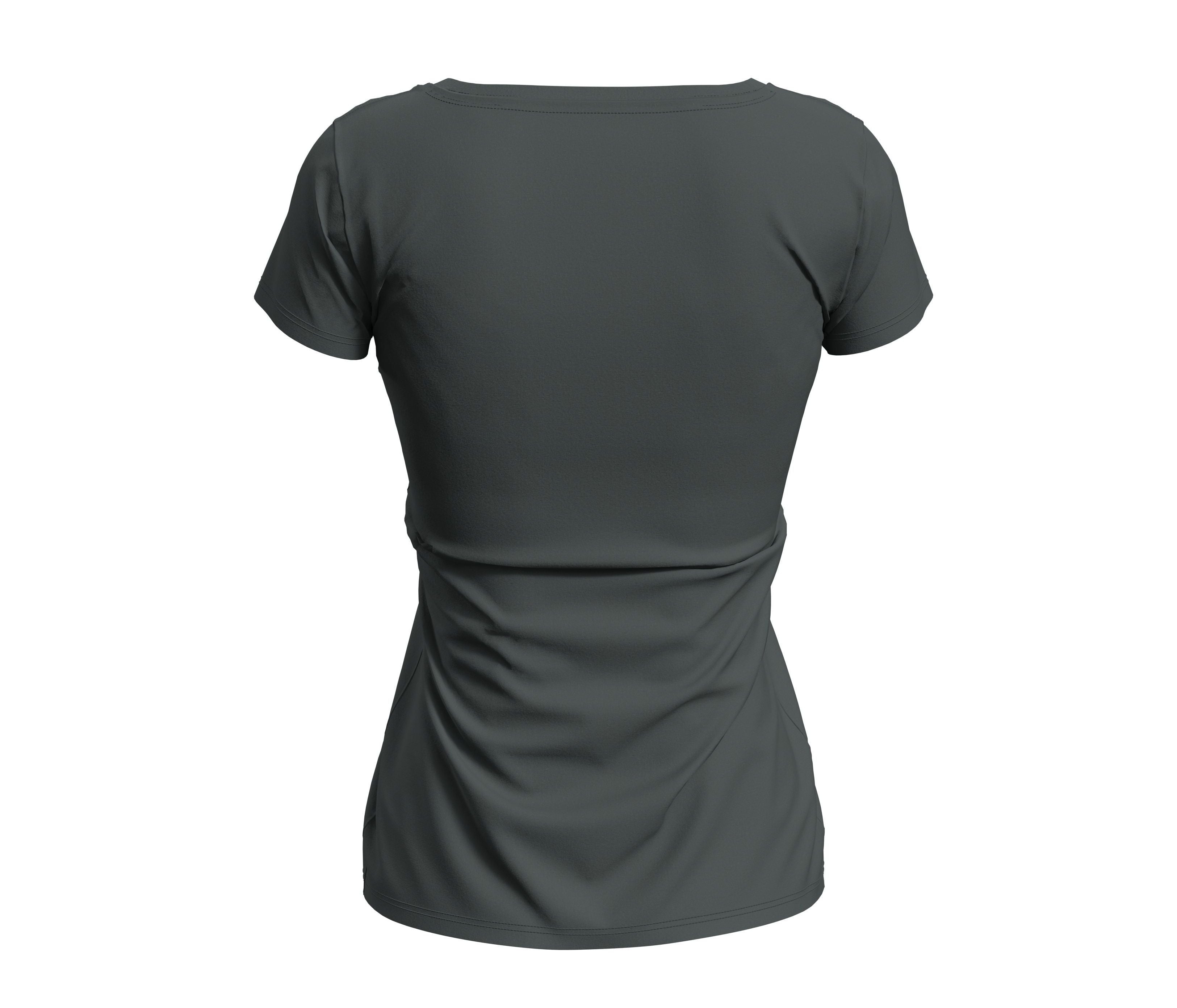 Tee-Shirt Femme Col Rond - Slate Grey