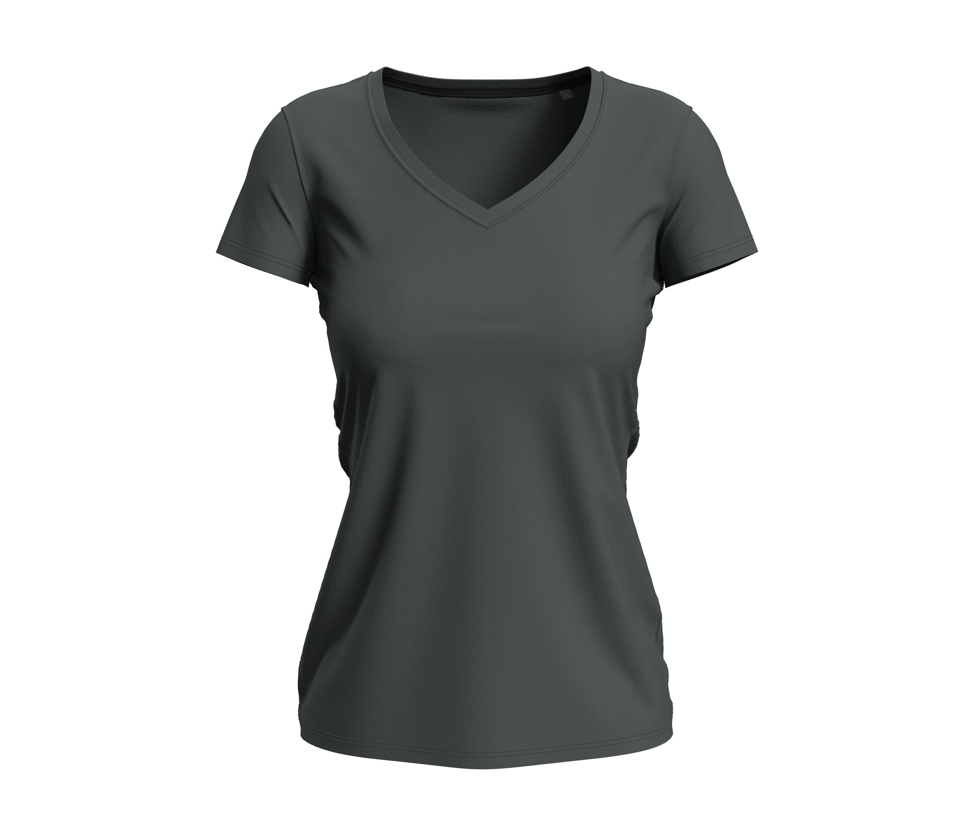 Tee-Shirt Femme Col V - Slate Grey