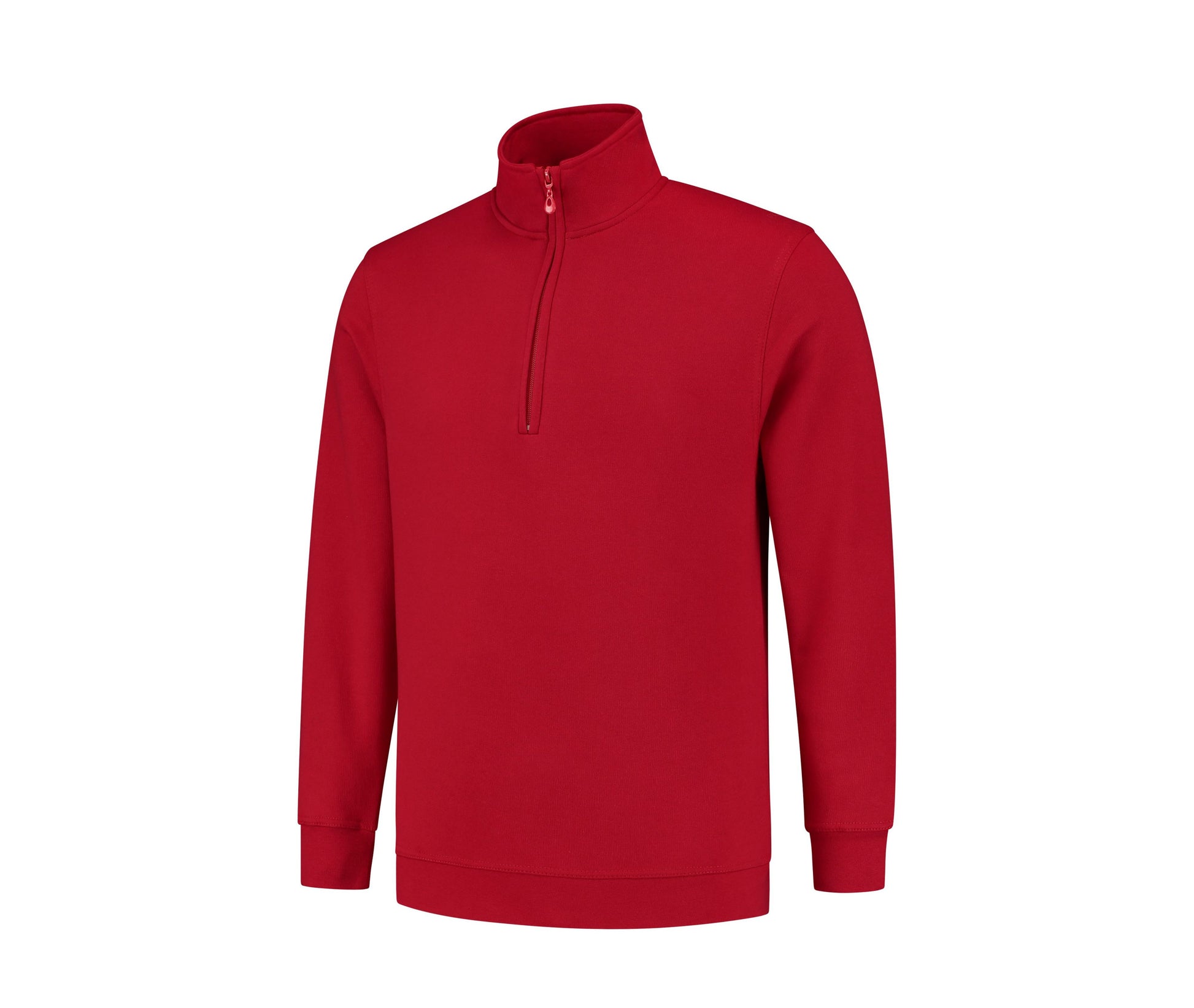 Sweat Col Zippé - Bright Red