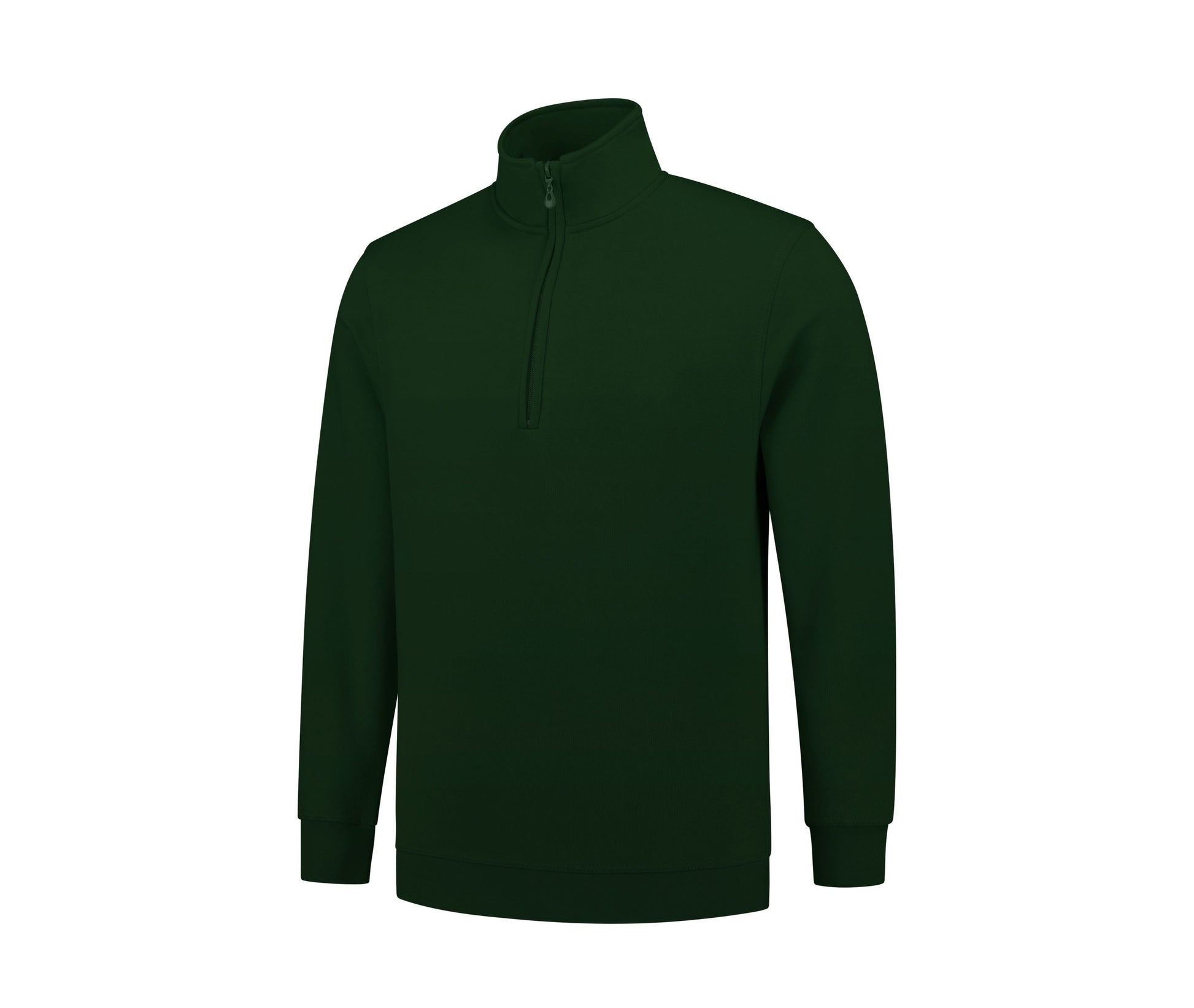 Sweat Col Zippé - Bottle Green